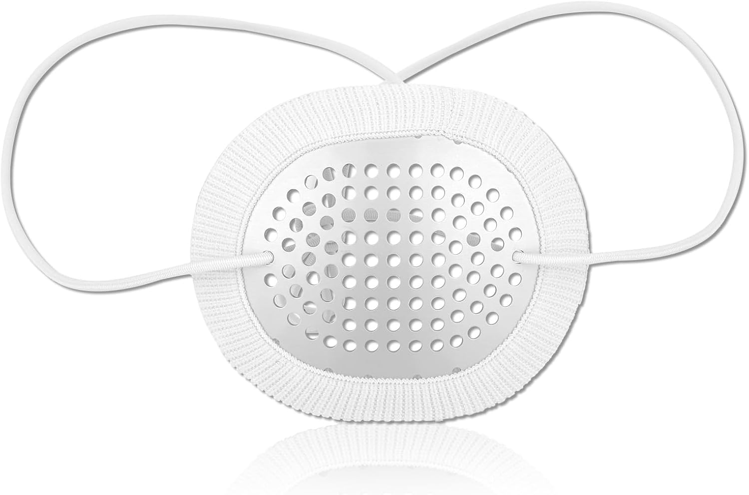 Eye Shield after Surgery, Aluminum Protective Breathable Eye Patch Cover for Adults with Extended Elastic Strap and White Cloth Covering for Sleeping and after Surgery image number 6