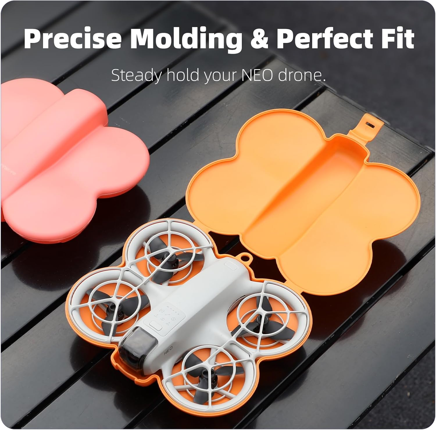 CERFFOOL Hard Carrying Case for DJI NEO Shock Absorbing Anti-Drop Portable Storage Box with Mountaineering Buckle, Travel Mini Bag for Drone Accessories, Gray