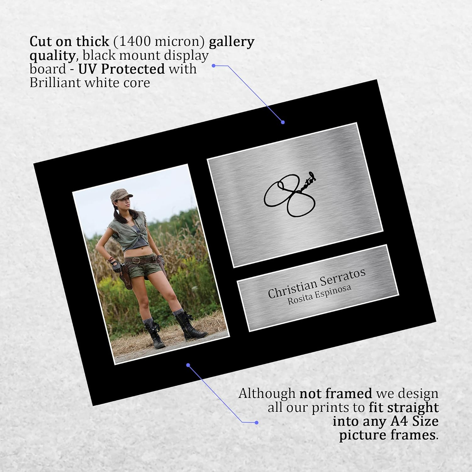 HWC Trading A4 Christian Serratos the Walking Dead Rosita Espinosa Gifts Printed Signed Autograph Picture for TV Show Fans - (Unframed) Christian Serratos image number 2