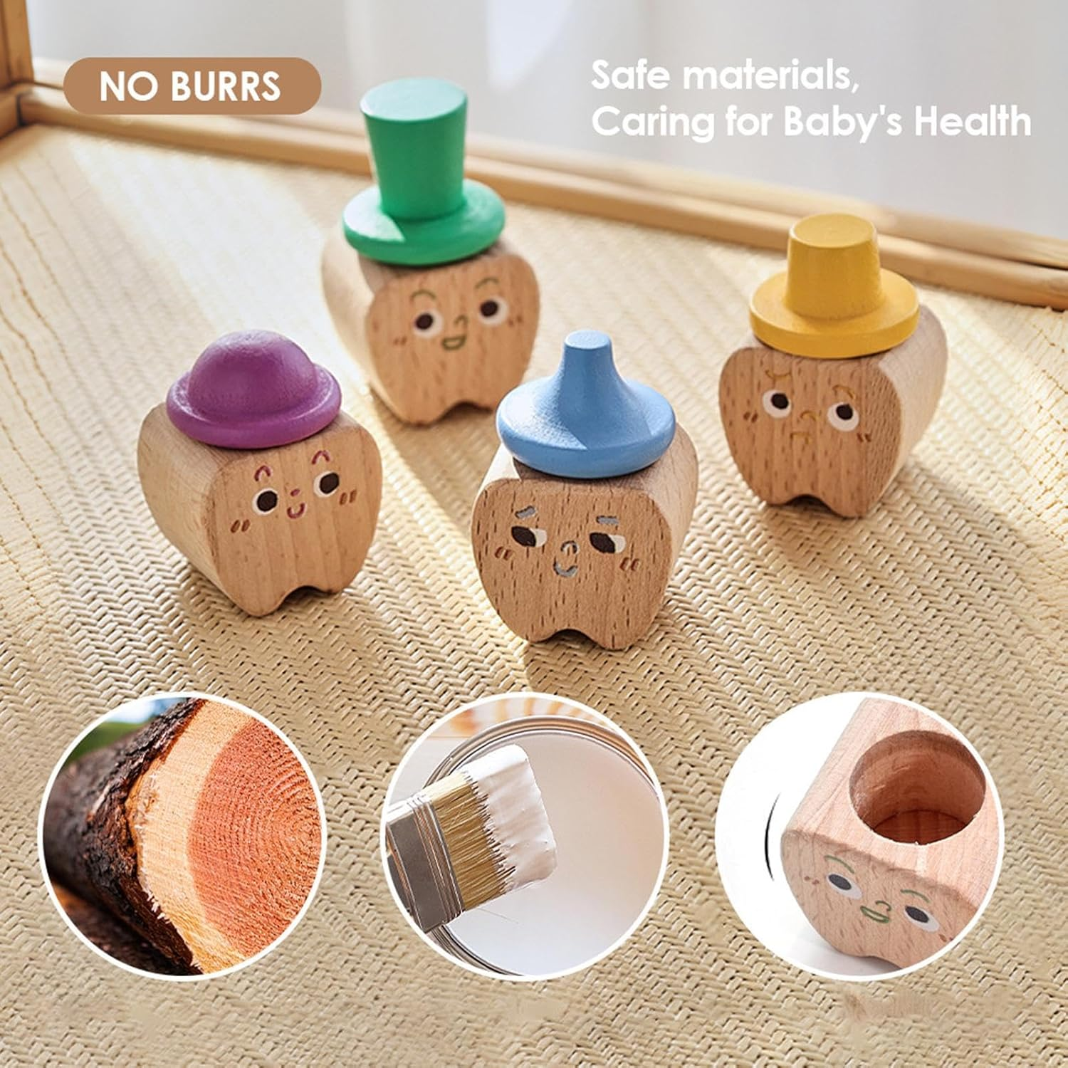 Kids Tooth Fairy Box, Wooden Lost Teeth Keeper, Lost Tooth Storage Case, First Tooth Keepsake, Boys and Girls Tooth Box, Tooth Fairy Keepsake Box, Baby for Kids, Store Lost Tooth of Boys and Girls image number 2