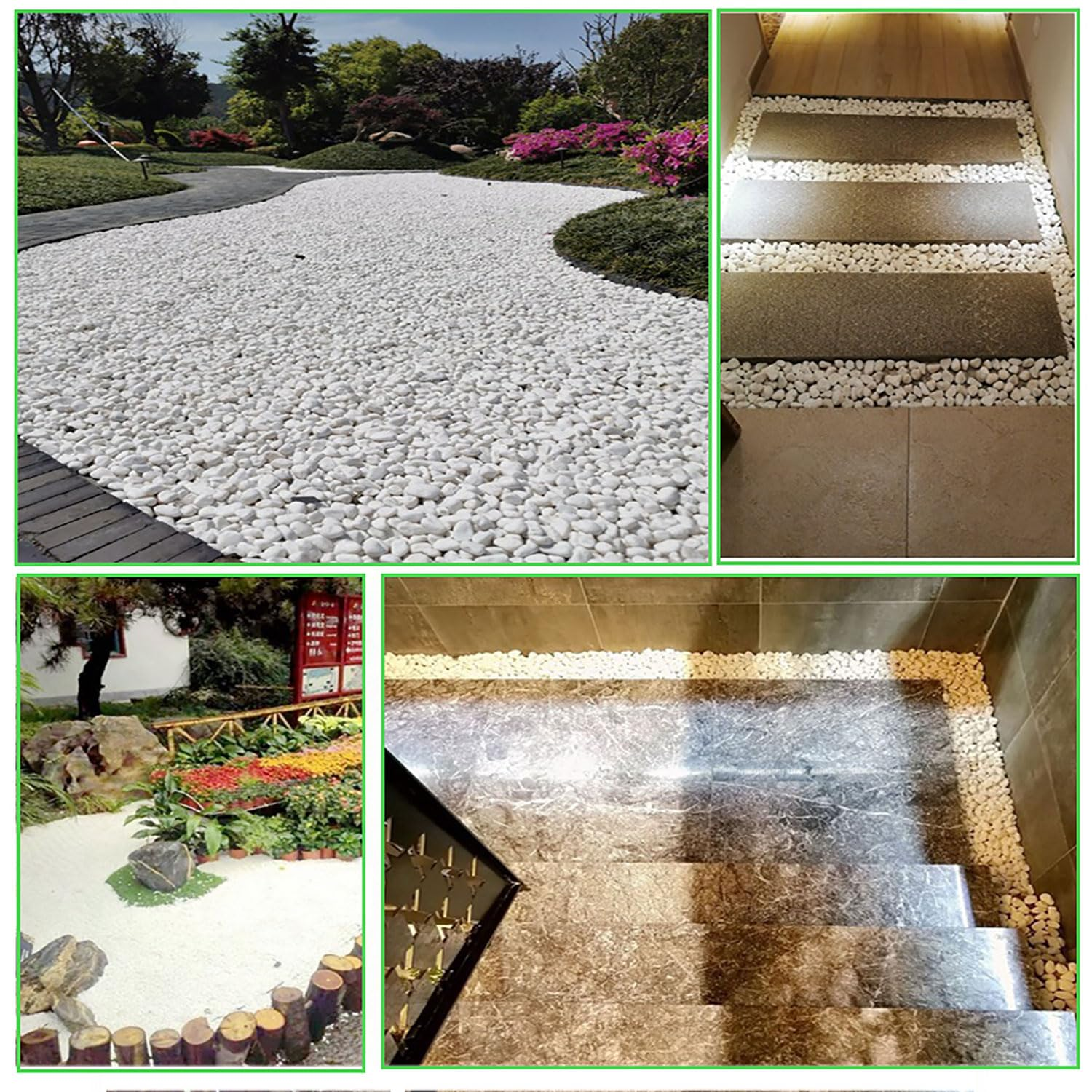 1.65Lb White Pebble for Plants, 1-2Cm Indoor Terrarium Gravel, River Rocks Polished, Vase Fillers Succulents Cactus Bonsai DIY Garden Landscaping Outdoor Stones for Aquarium, Fish Tank Decor image number 2