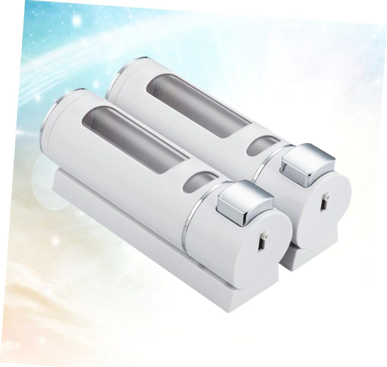 BRIGHTFUFU Manual Liquid Soap Dispenser Double-Head Abs Plastic Pump 400Ml Waterproof for Bathroom Kitchen Shower image number 3