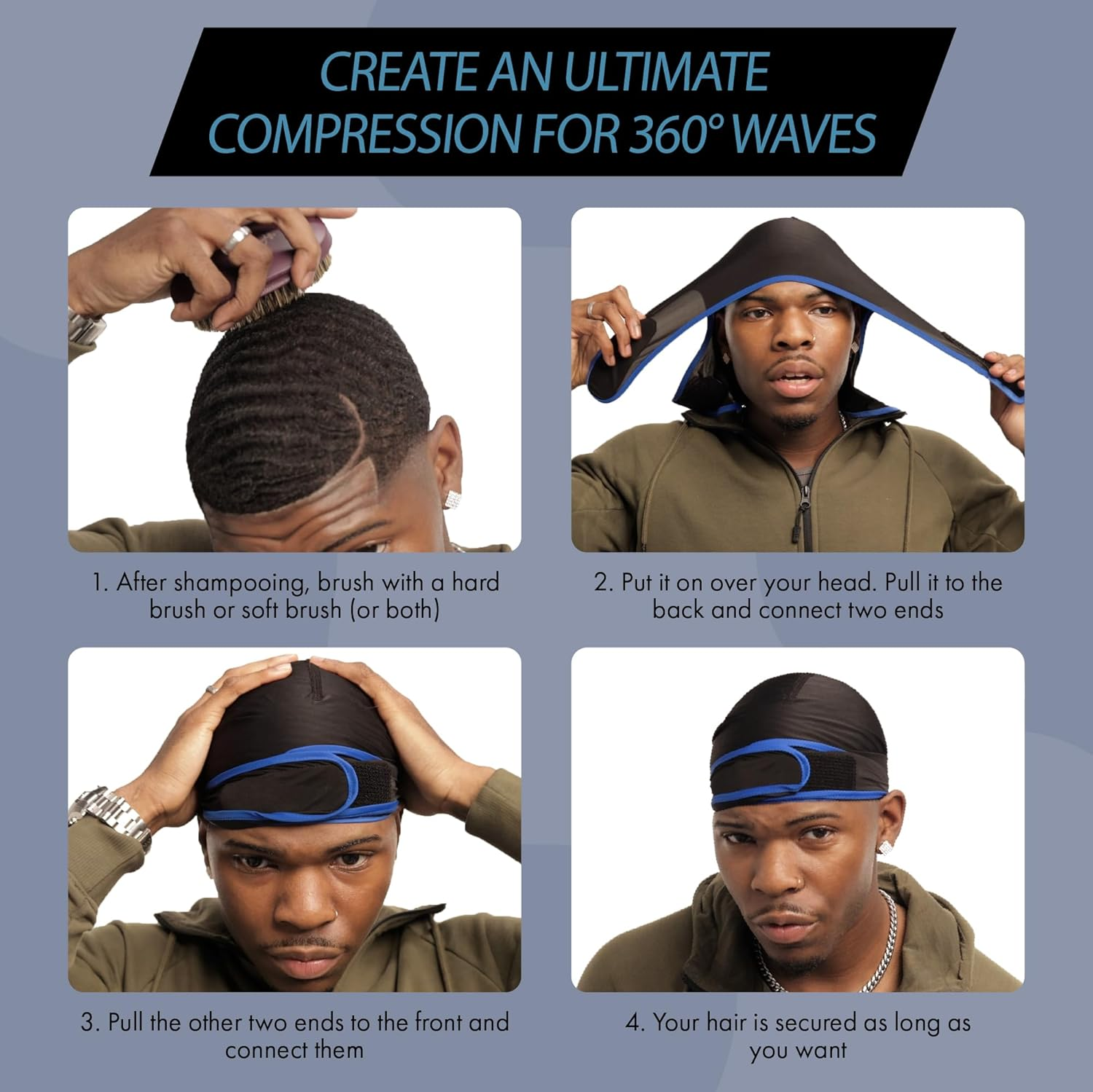 Red Premium Bow Wow Power Wave Compression Durag image number 2