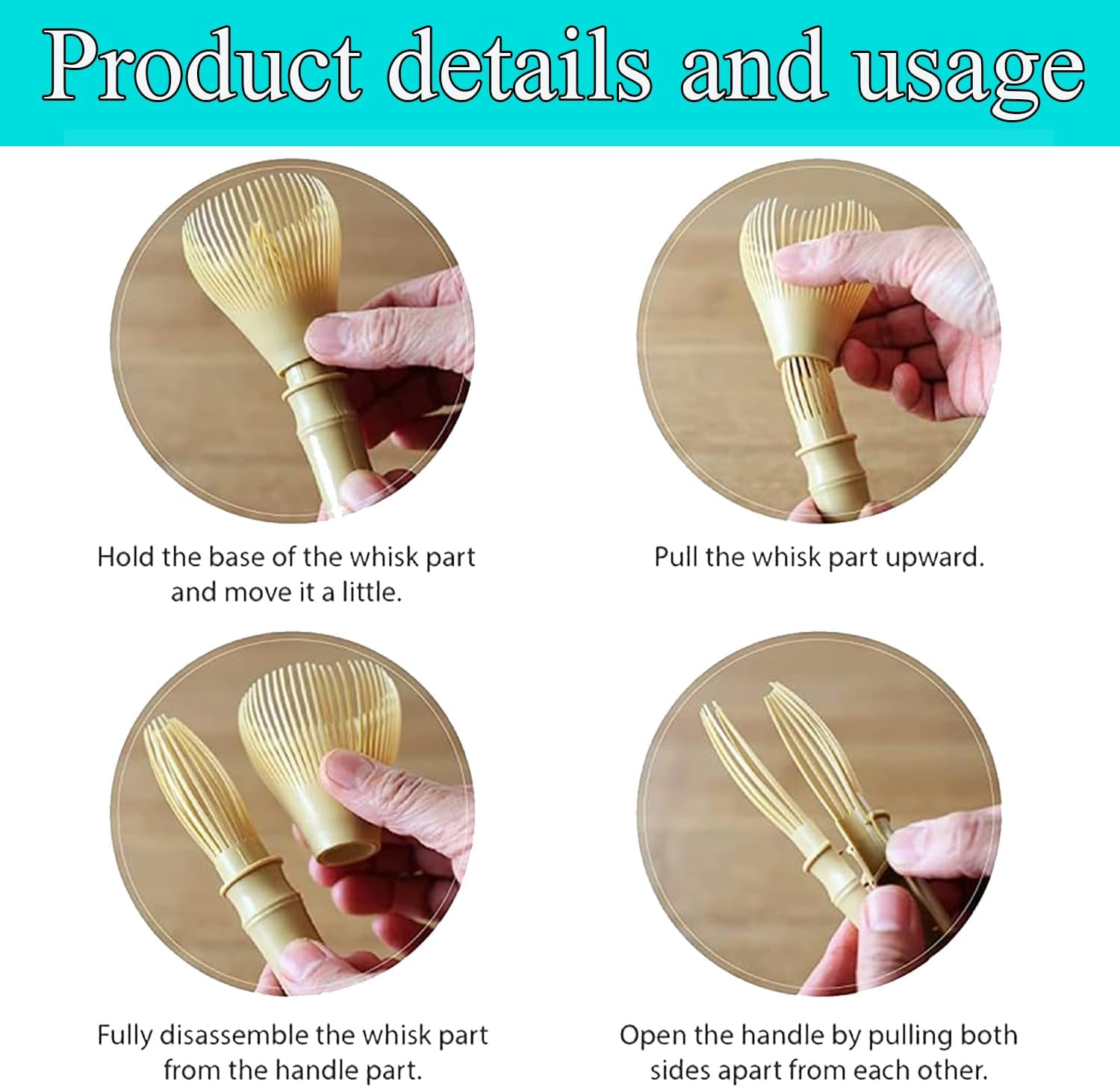 Matcha Whisk, Easy to Clean Reusable Powder Whisk, Resin Matcha Whisk for Making and Stirring Matcha (Green)