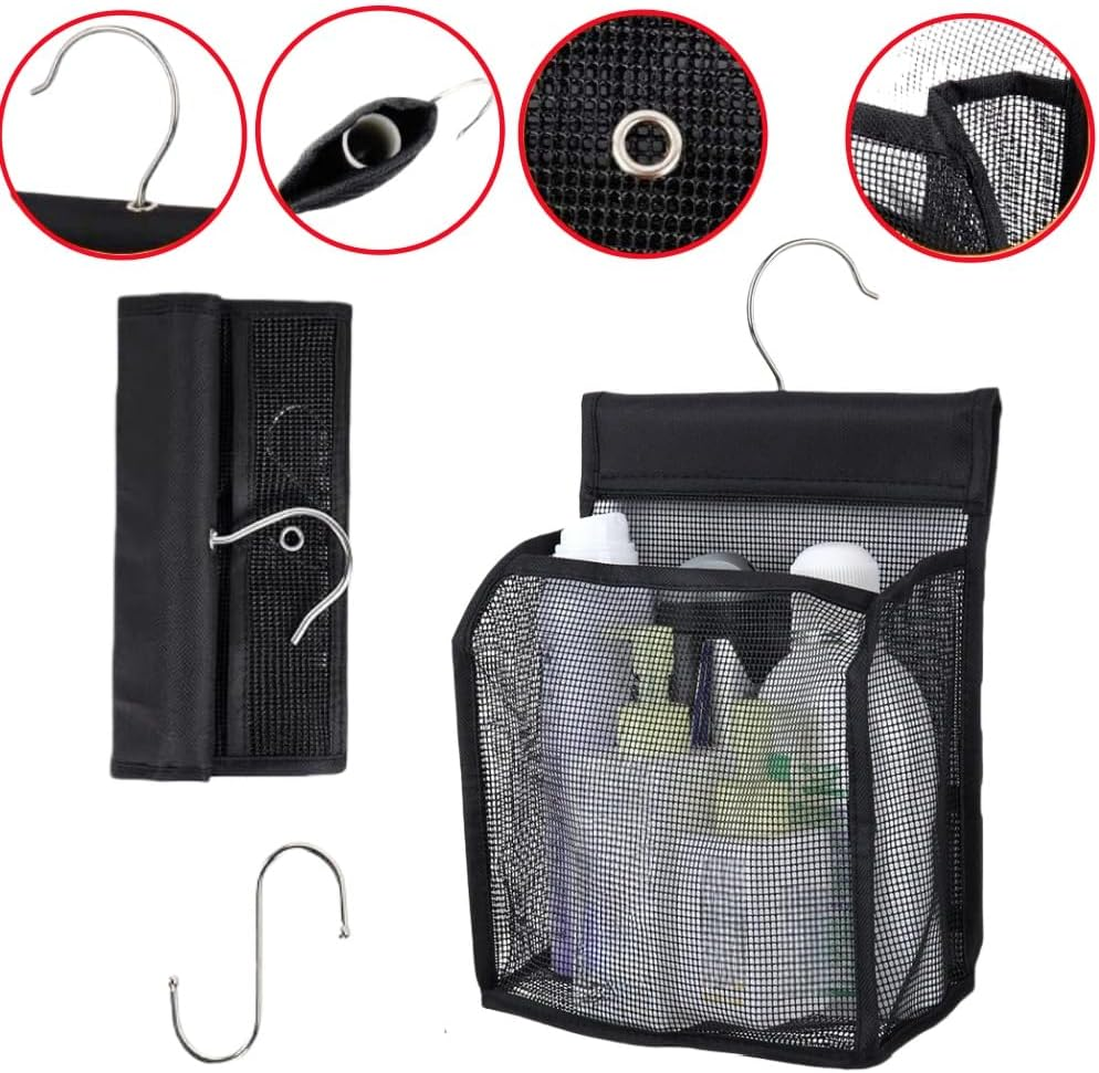 Aknebriax Hanging Peg Bag, Hanging Peg Bag,Strong Load Bearing Capacity Lightweight Quick Drying Toiletry Bag for Bathroom Door Handle Drying Rack or Bedroom Etc. image number 1
