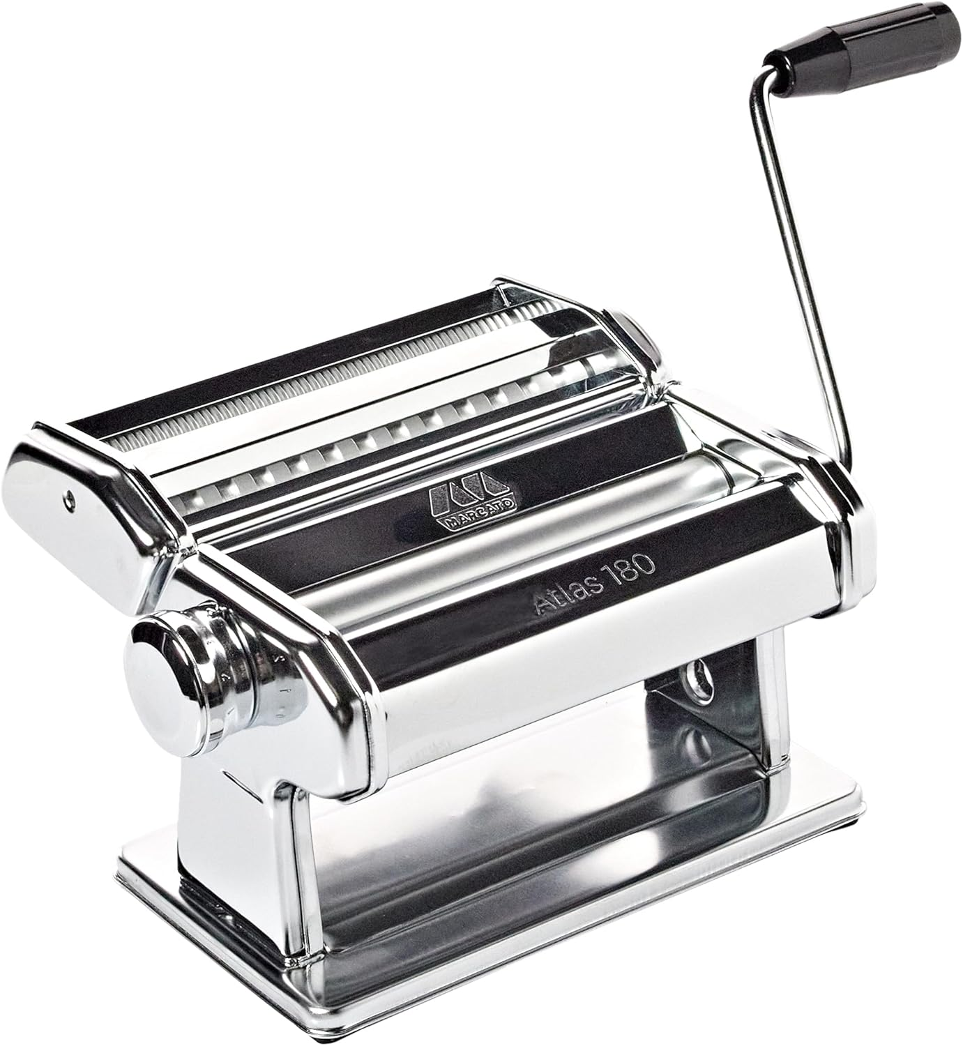 Marcato Atlas 180 Pasta, Made in Italy, Stainless Steel, 180-Millimeters Wide, Includes Machine with Cutter, Hand Crank, and Instructions image number 4