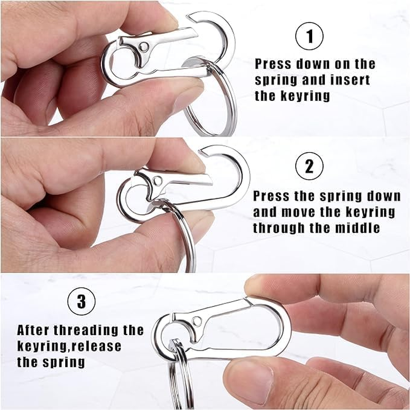 Oiltomn Metal Keychains Keyring Key Chain Ring Clip Holder Organizer for Home Car Keys Key Finder Women Men image number 5