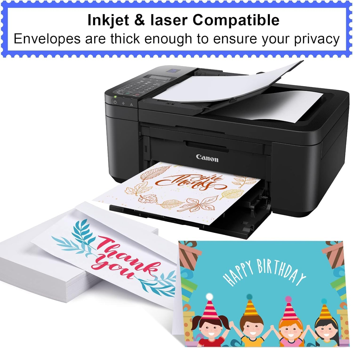 50 Pack Premium White Envelopes & Blank Folded Cards Kit - 7.2"X5.2" Envelopes & 5"X7" Cards for DIY Greeting Cards, Invitations, Wedding, Birthday, Thank You Cards