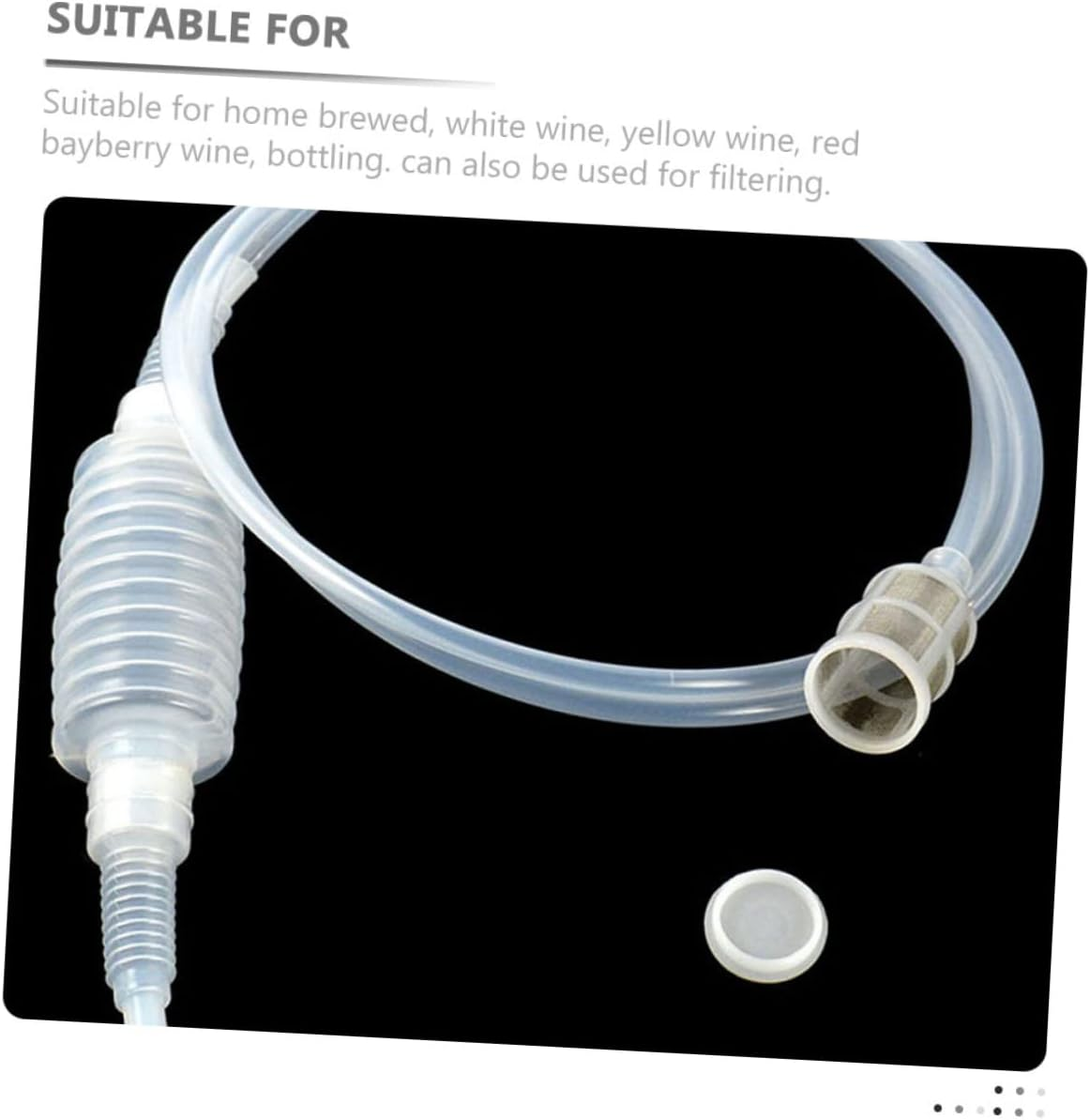 OKUMEYR 1 Set Auto Siphon Tube Hose for Wine Making Food Grade Pump Siphon Filter Soft Tube for Home Brew Wine and Beer Transfer image number 6