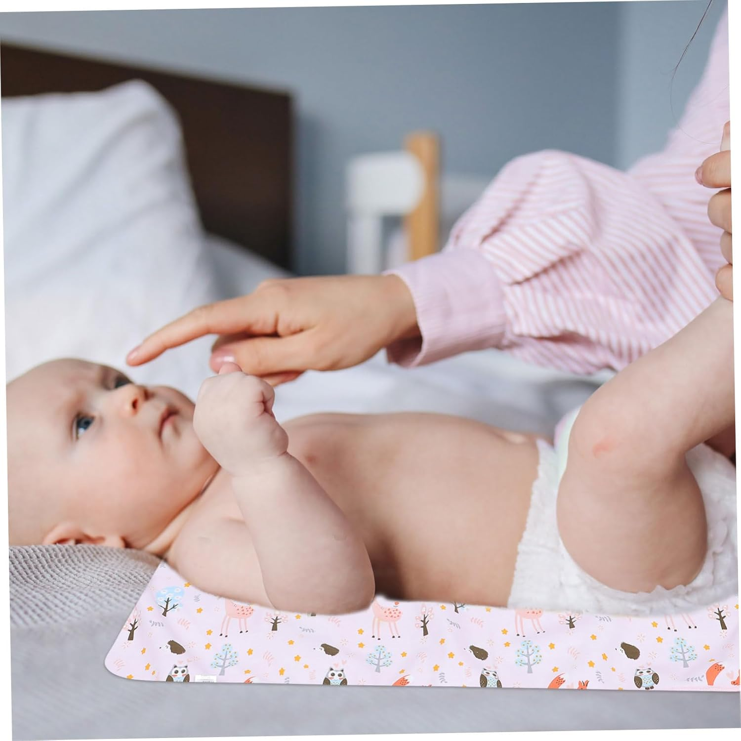 Vaguelly 2Pcs Washable Bed Pads for Bed Wetting and Comfortable Keeps Dry Night image number 4