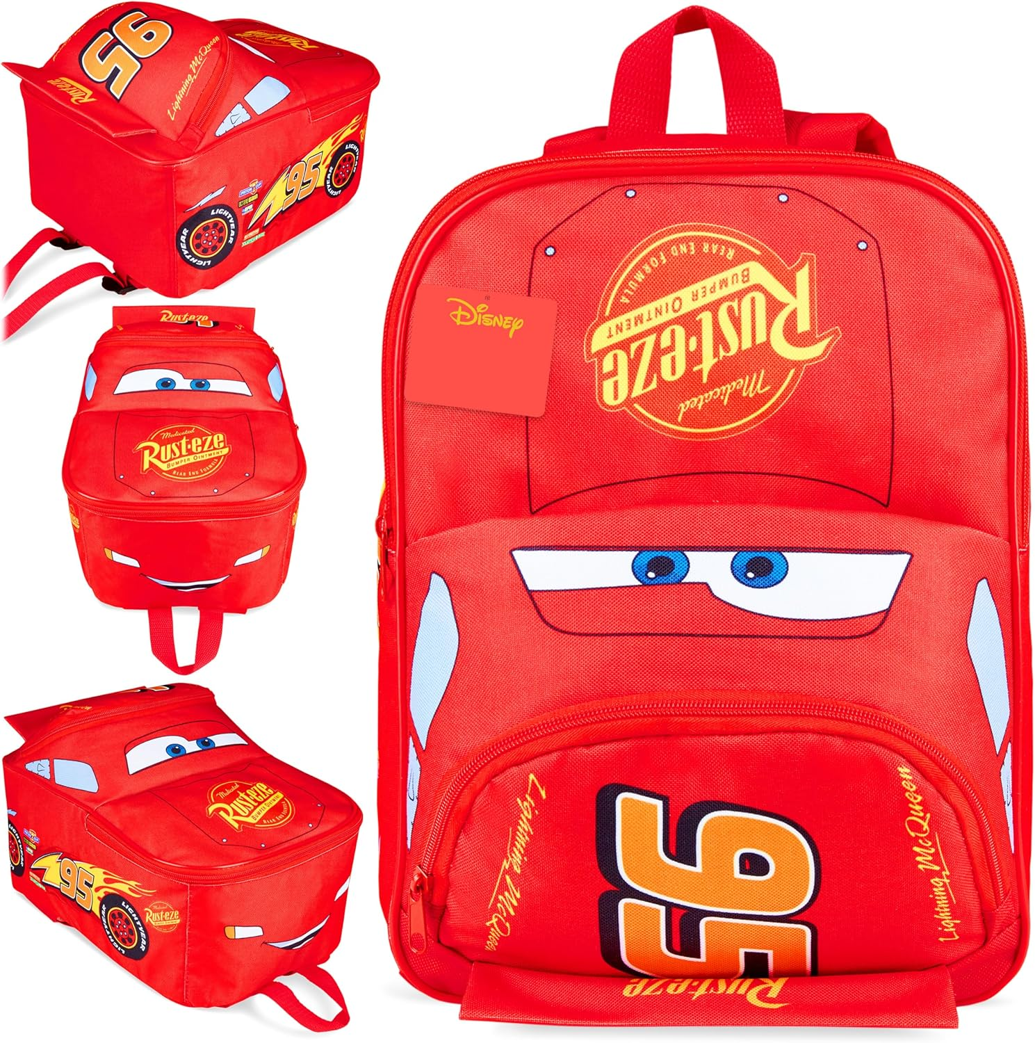 Disney Cars Backpack for Kids Rucksack for Nursery Preschool Lightweight Lightning Mcqueen Daypack Travel Days Out Sleepovers image number 4