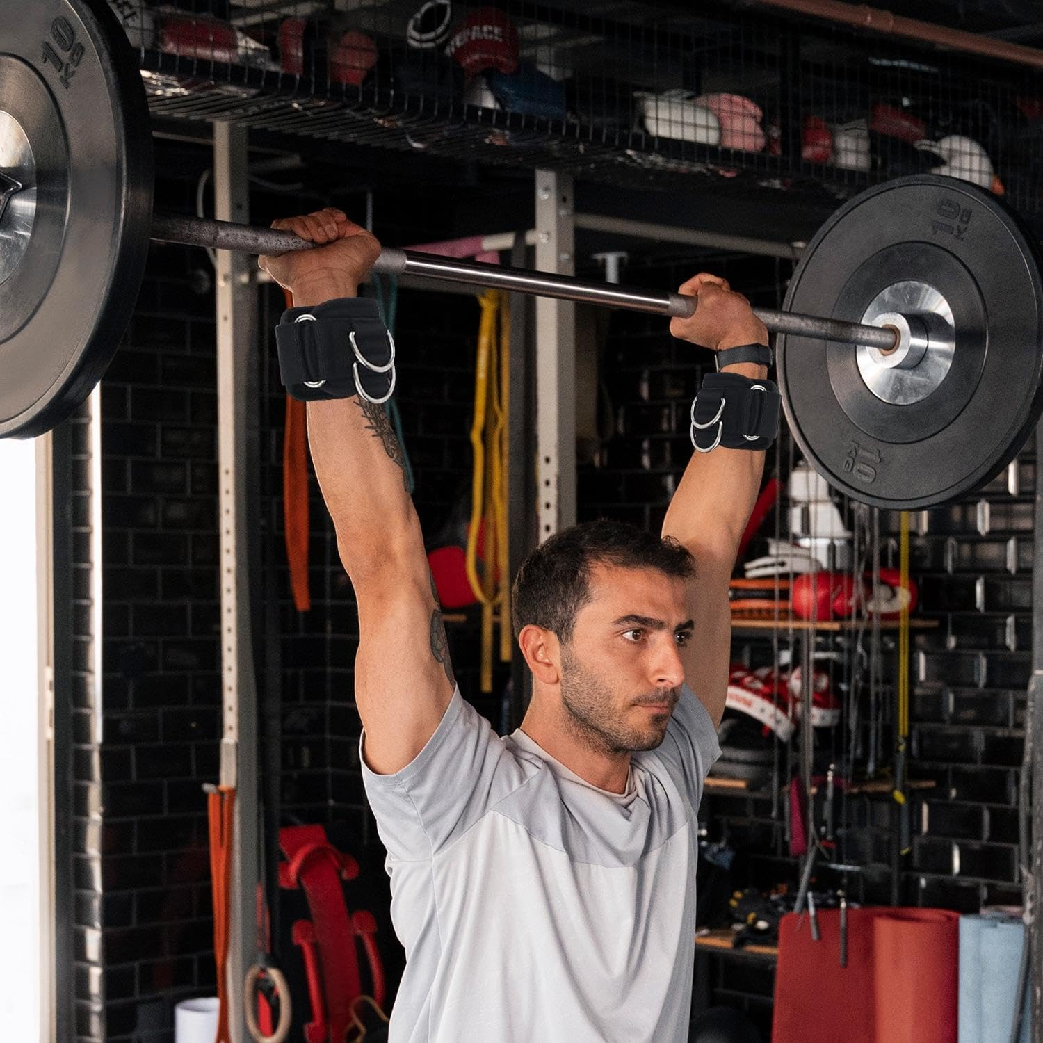 AIRTILY 2 Piece Weight Lifting Power Belt, Anti-Slip Kee-Resistant Wristband, Wrist Belt, Fitness Equipment, Strength Training Accessories, Weight Lifting Aid Equipment