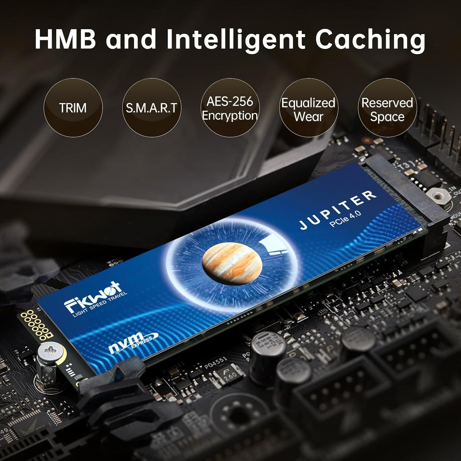 FX991 4TB SSD, Nvme SSD M.2 2280 Pcie Gen4X4, up to 7000Mb/S, Internal Solid State Drives for PS5 Laptop Desktop 3D QLC NAND image number 6