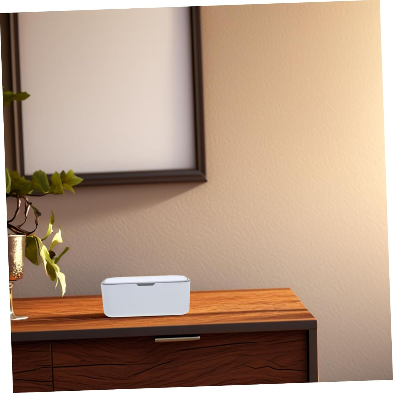 Yardenfun Tissue Box Cover Modern Wipes Case Dispenser Storage Box for Wet Wipes Napkins