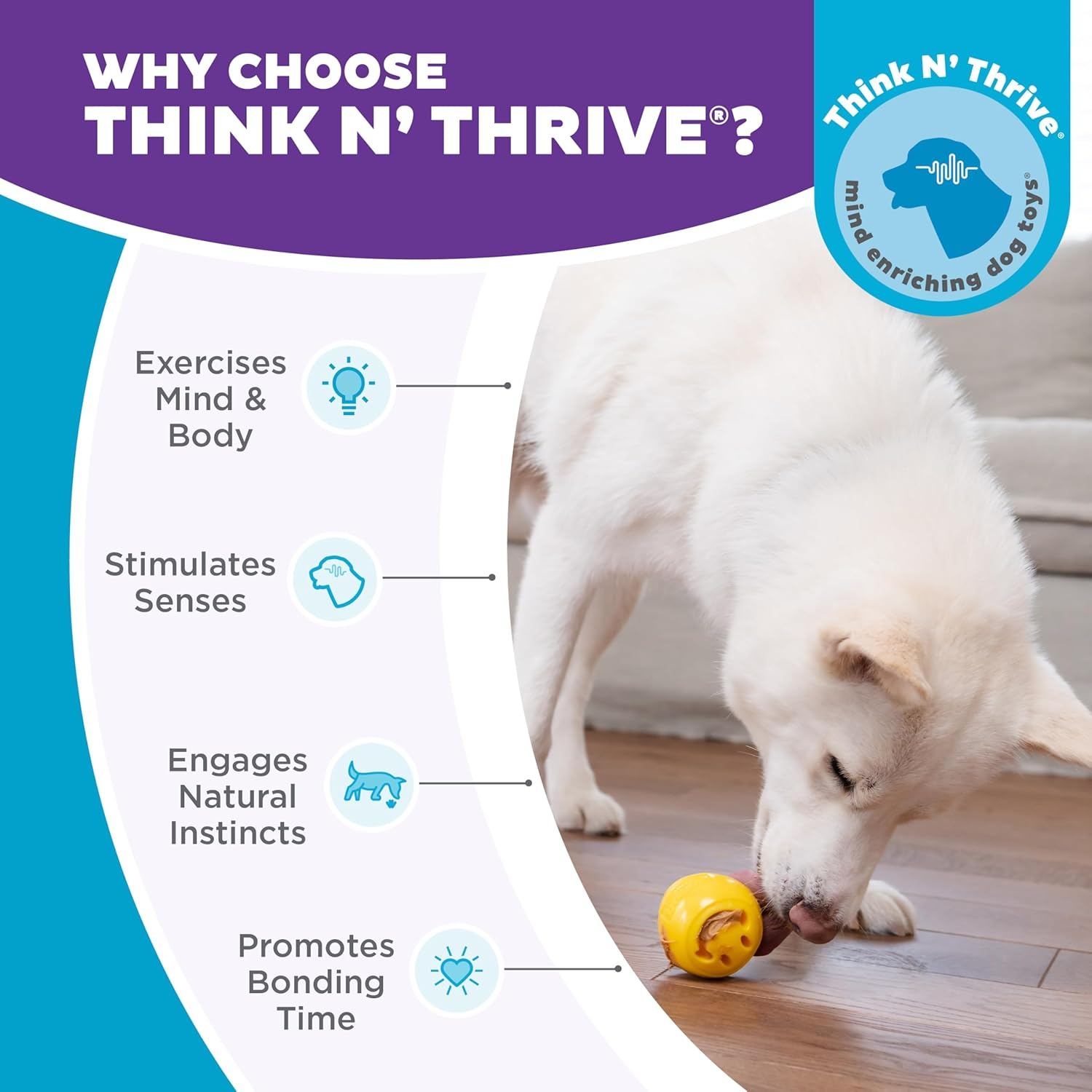 Planet Dog Orbee-Tuff Nooks Yellow Smiley Face Treat-Dispensing Dog Toy image number 6