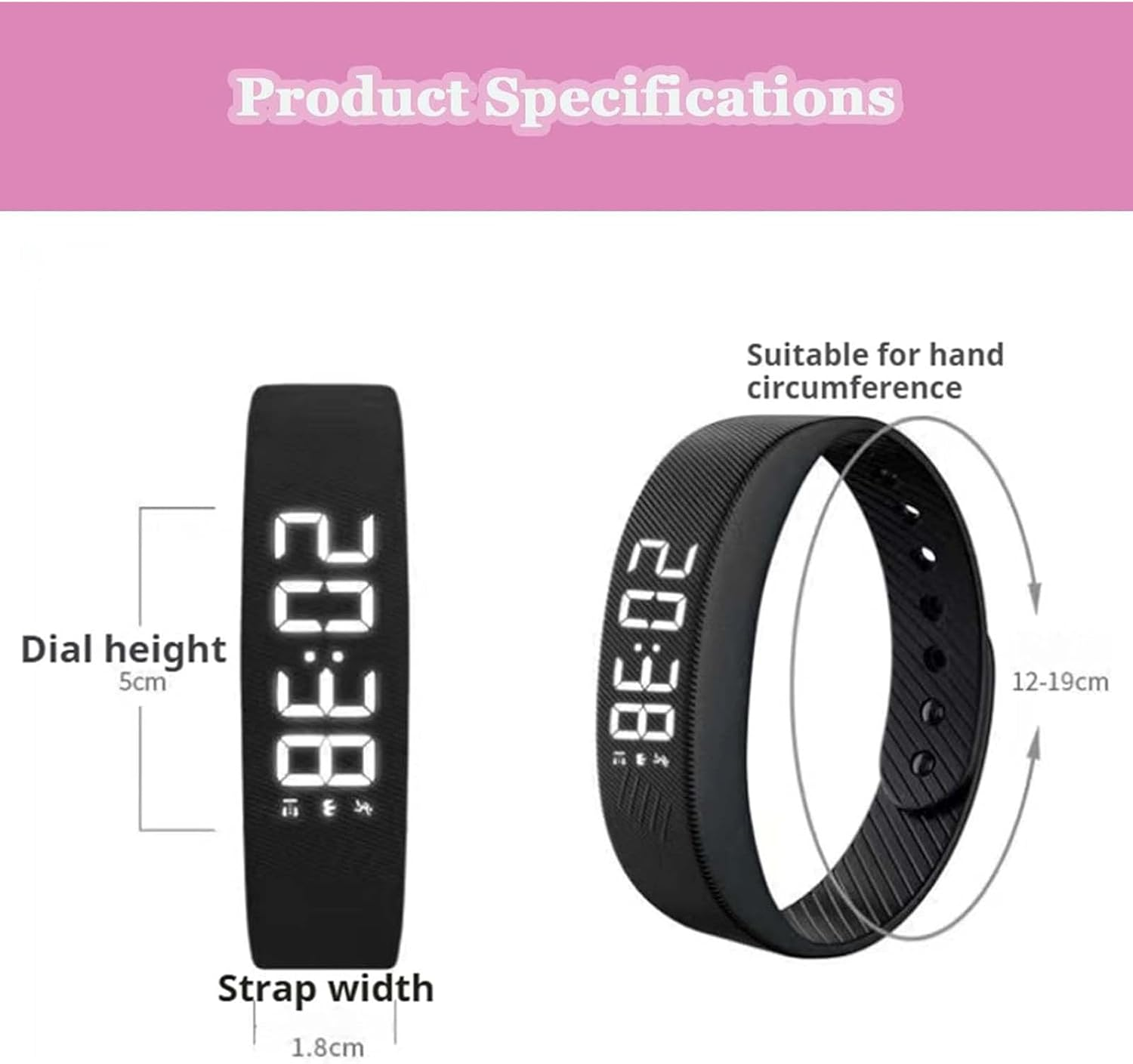 Fitsleeps Alarm Clock Watch, Fitsleeps Alarm Bracelet, Wearable Alarm Clock for Heavy Sleepers, Improve Your Sleep, Wake up on Time, Snooze-Free Smart Watch for Men and Women (2Pcs) image number 1