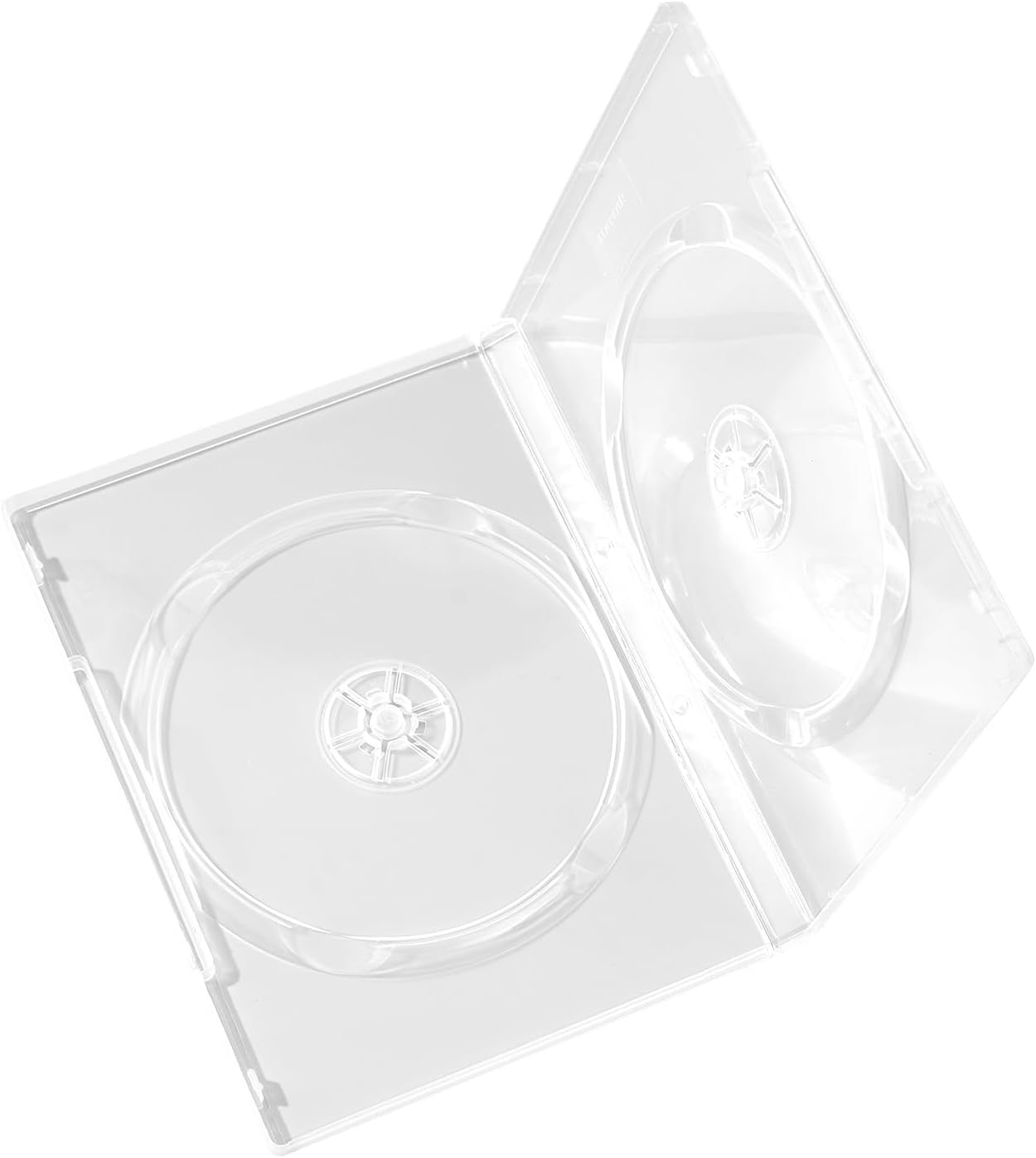 Maxtek 14Mm Clear Standard Double Capacity DVD Case with Outter Clear Sleeve 25 Pieces Pack