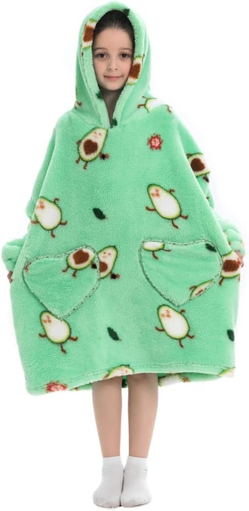 Costume Bay Oversized Wearable Blanket Hooded Fleece Hoodie Comfy Giant Warm Sweatshirt Ultra Plush with Front Pockets