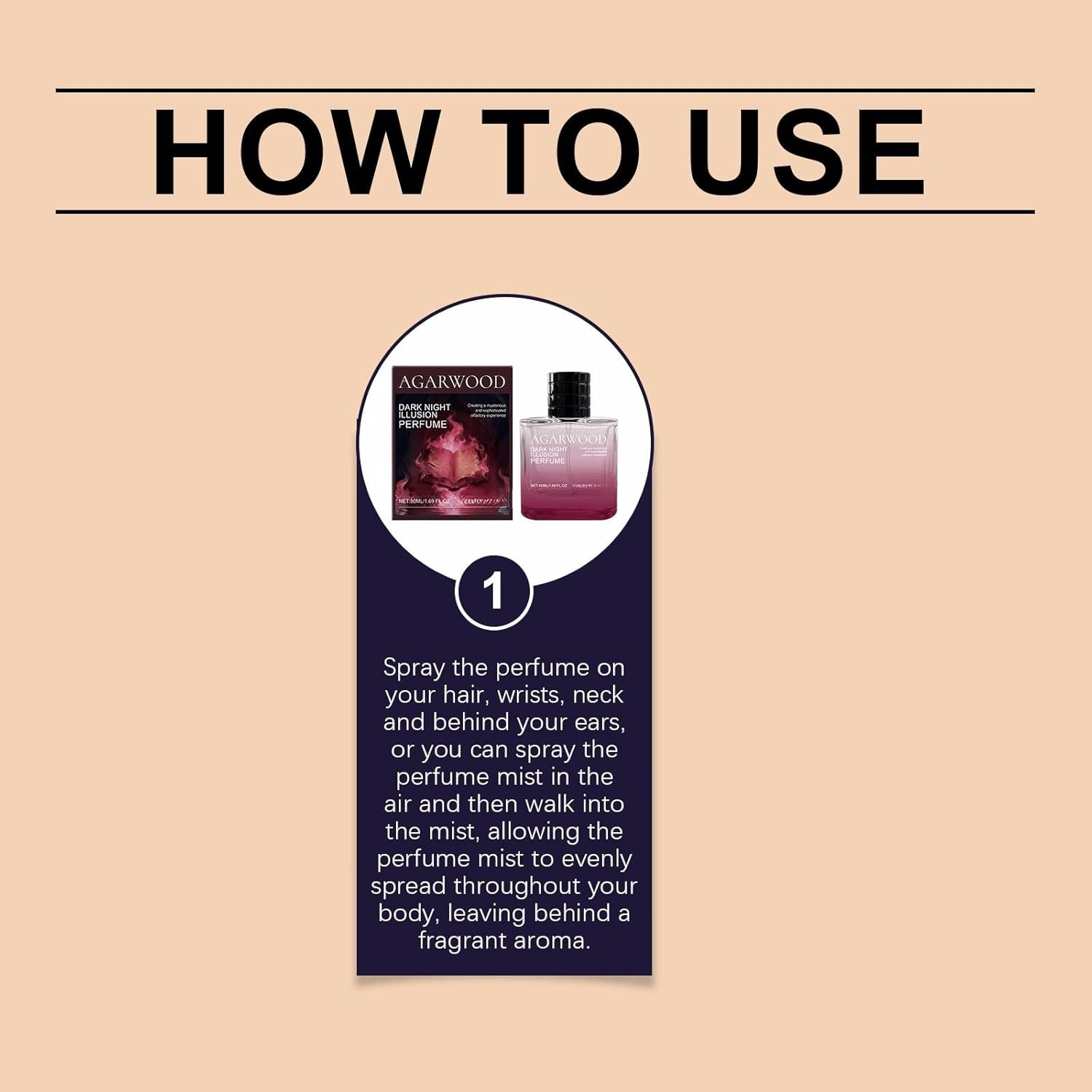 Dark Oud Eau De Parfum &ndash; Soft & Subtle Fragrance Mist for Daily Use, Light Aromatic Scent for Hair & Body (2Pcs) - 1Pcs image number 3