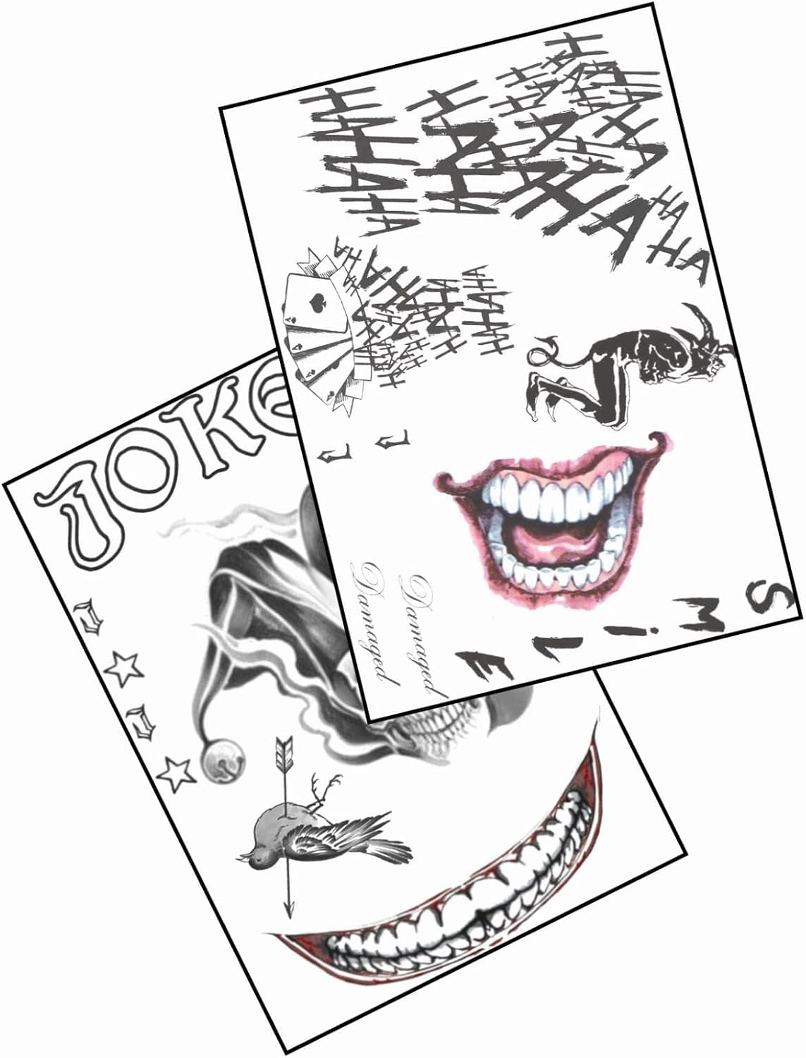 Squad Joke Inspired Fake Tattoo Set, Halloween Costume