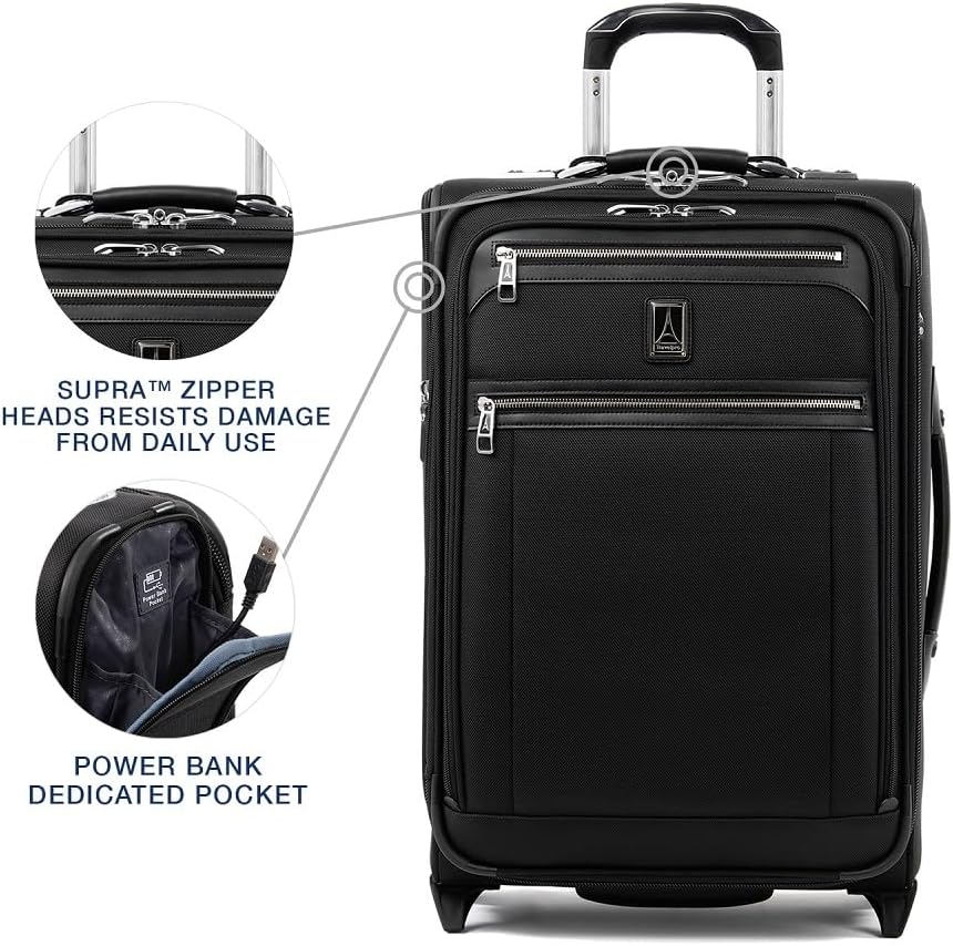 Travelpro Platinum&reg; Elite 22" Expandable Carry-On Rollaboard&reg; Suiter Suitcase - Shadow Black image number 4