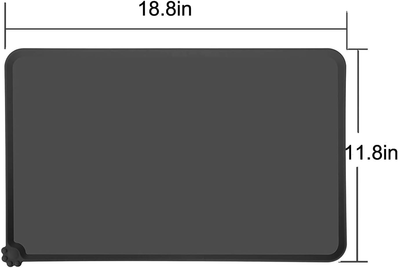 Mumoo Bear Dog Cat Silicone Food Mat Waterproof Anti-Slip Silicone Resistant Raised Edge Pet Feeding Mats, Pet Bowl Mat Anti-Messy and Prevent Spill on Floor Easy Clean Cat Dog Bowl Mats image number 4