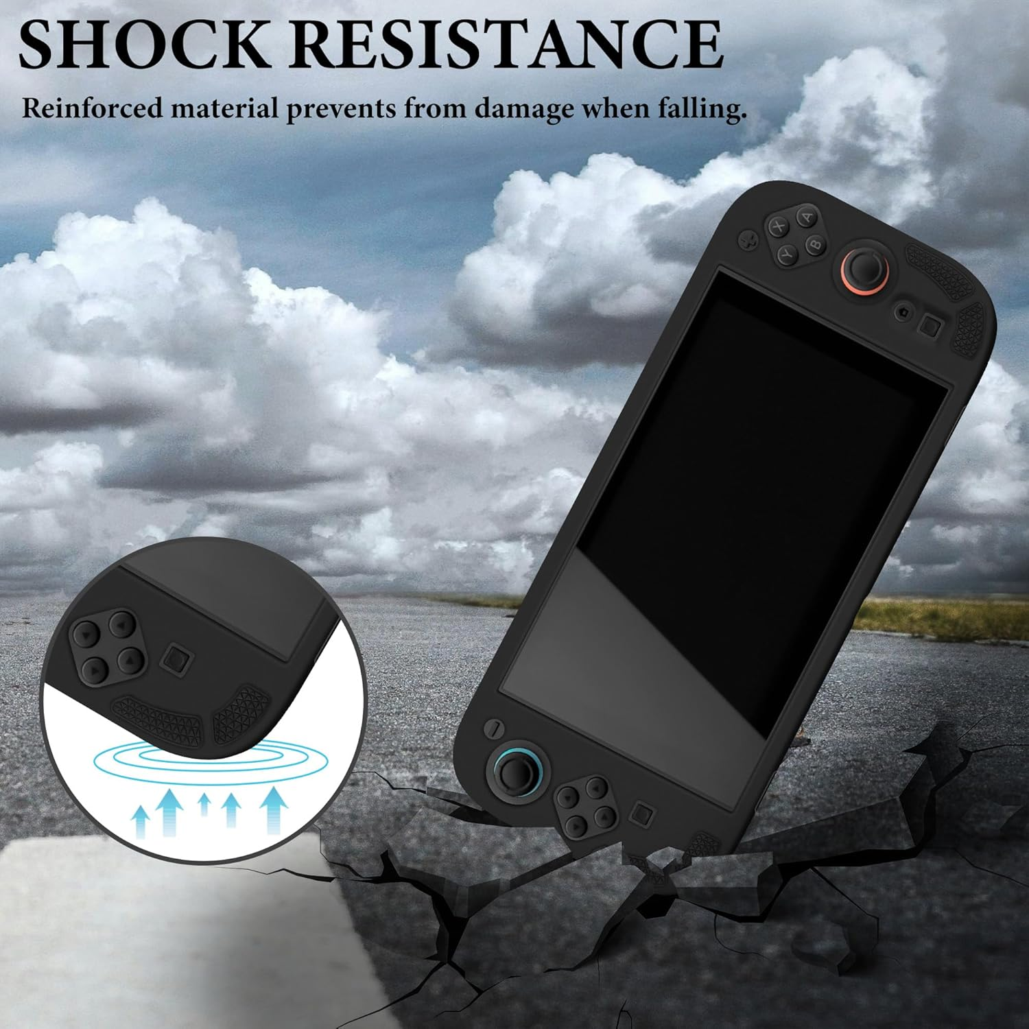 Geekria Silicone Protective Case Compatible with Nintendo Switch 2, Split Design Shockproof Anti-Scratch Shell, Game Accessories (Black) image number 1