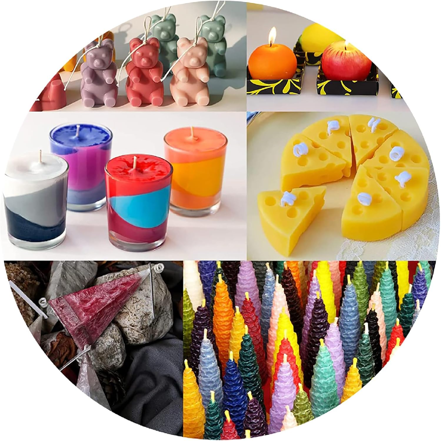 Shgarden Candle Dye 24 Colors 5Ml per Bottle Liquid Oil-Based Dye for Candle Wax Highly Concentrate Natural Vivid Candle Color for DIY Candle Making Lip Gloss Epoxy Resin and Nail Polish SH0101 image number 3