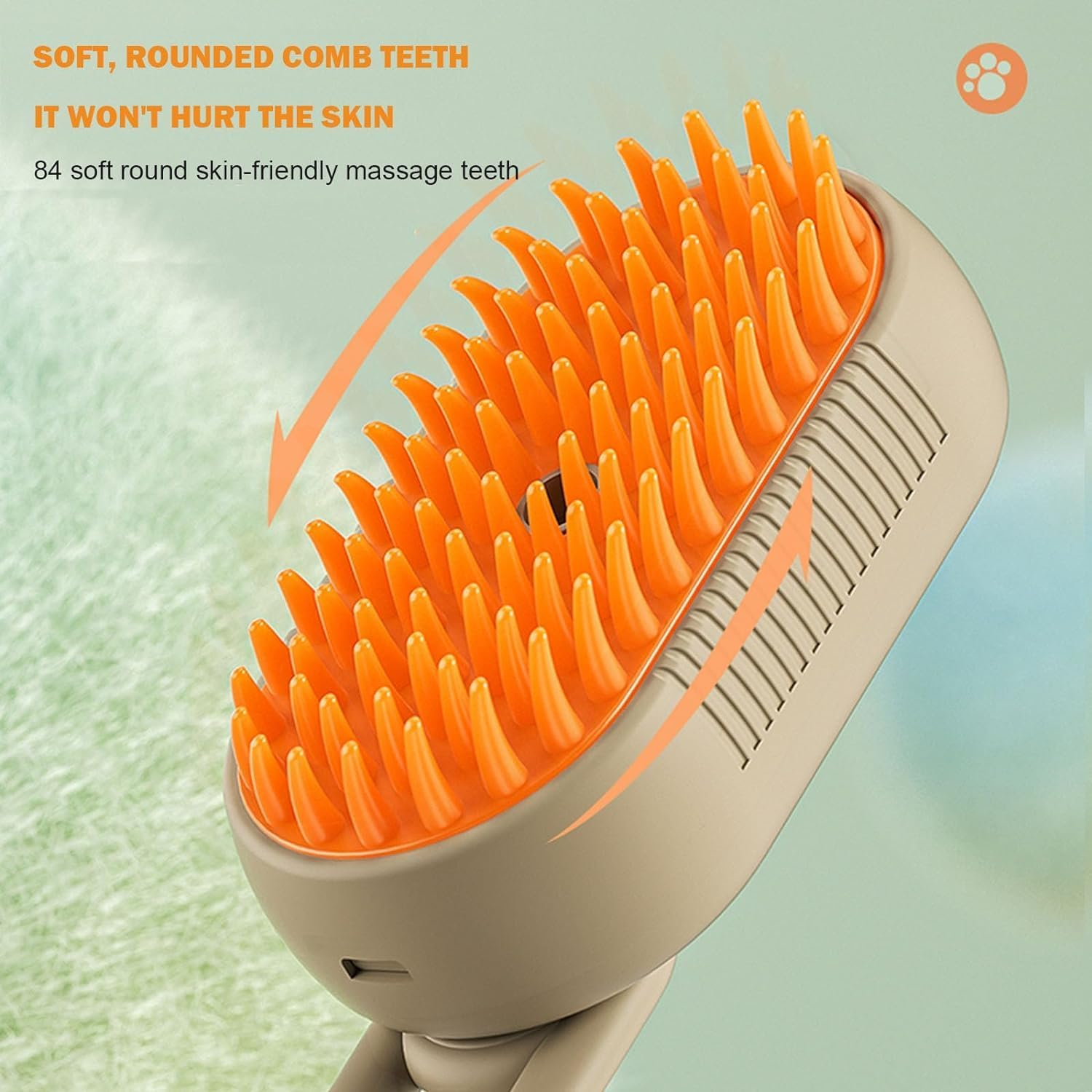 3 in 1 Steam Dog Cat Brush Spray Massage Comb for Cats, Long / Short Hair Dog Brush with USB Charger, with Water Tank, Cat Brush for Massage (Brown) image number 4