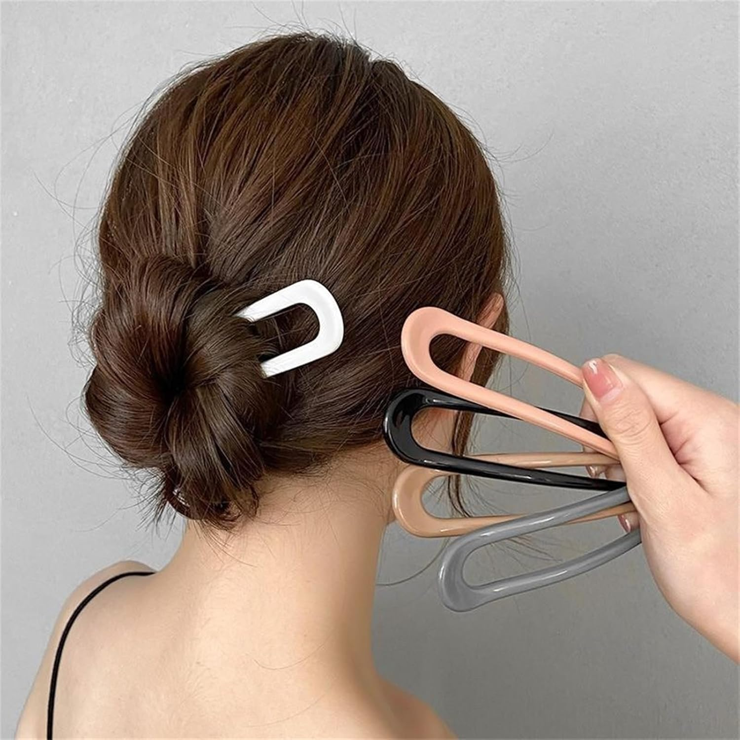U Shaped Hairpin, French Hairpin Fork Updo Chignon Pins Headpiece, for All Hair Types of Women and Girls Styling Hair Accessories (Pack of 5)