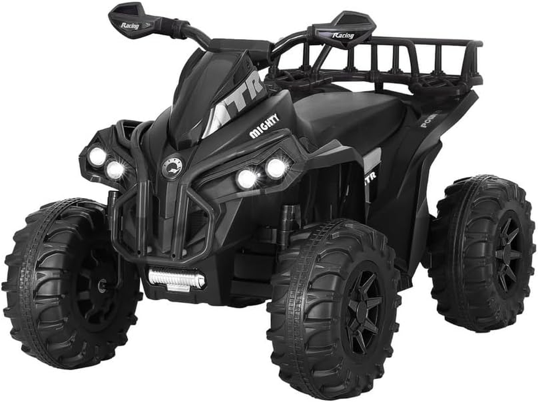 Rigo Kids Ride on Car ATV Quad Motorbike Storage Rack Electric Toys 12V Black image number 6
