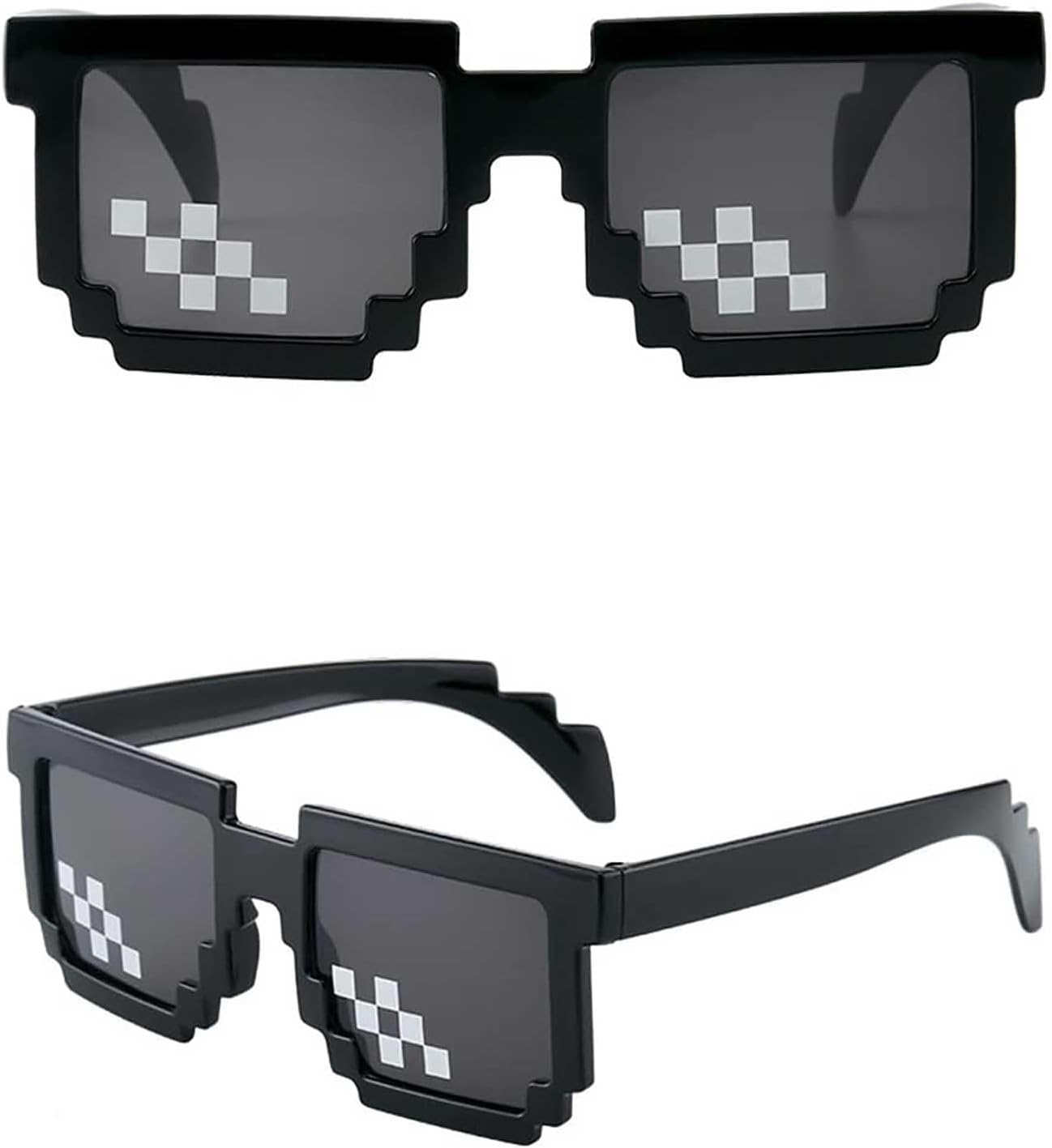 QYINXIU 3 Pack Thug Life Sunglasses, Men Women Kids Pixel Mosaic Glasses, MLG Shades for Photo Props or Halloween Party image number 4