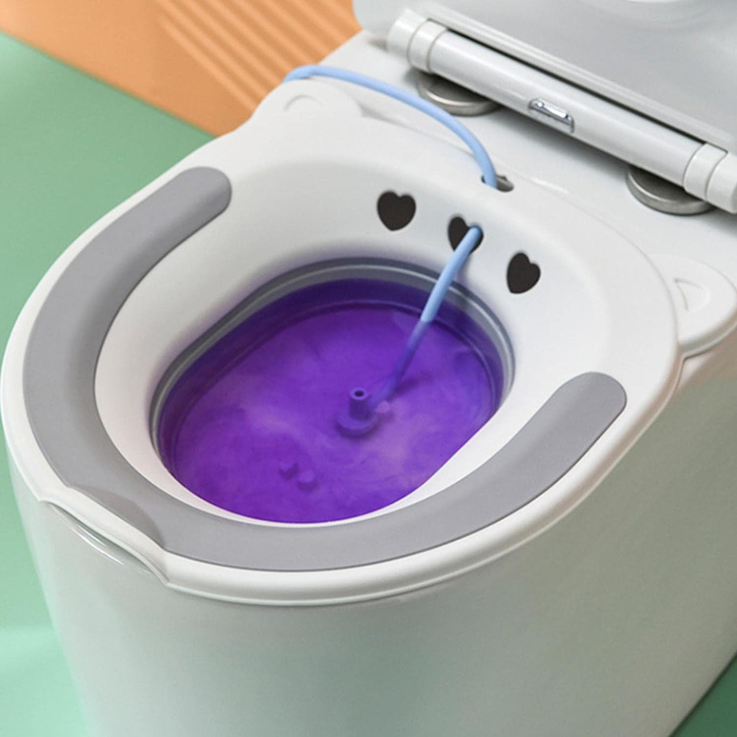 Sitz Bath for Postpartum Care - Sitz Bath Toilet Kit for Hemorrhoid Relief - Soothing Healing Sit Bath with Flusher, for Pregnant Women Pochy image number 6