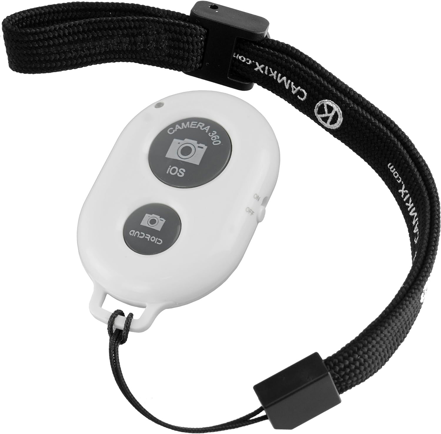 Camkix Bluetooth Camera Shutter Remote Control for Smartphones Create Amazing Photos and Selfies White - 2 Pack - Red  Blue image number 2