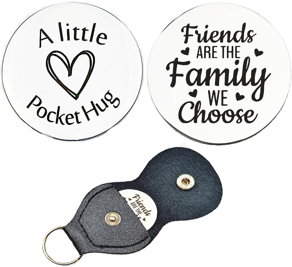 Long Distance Relationship Friendship Gifts for Women Men Pocket Hug Tokens Best Friend Christmas Valentines Day Gifts for Boyfriend Girlfriend Pocket Hug Coin Keychain