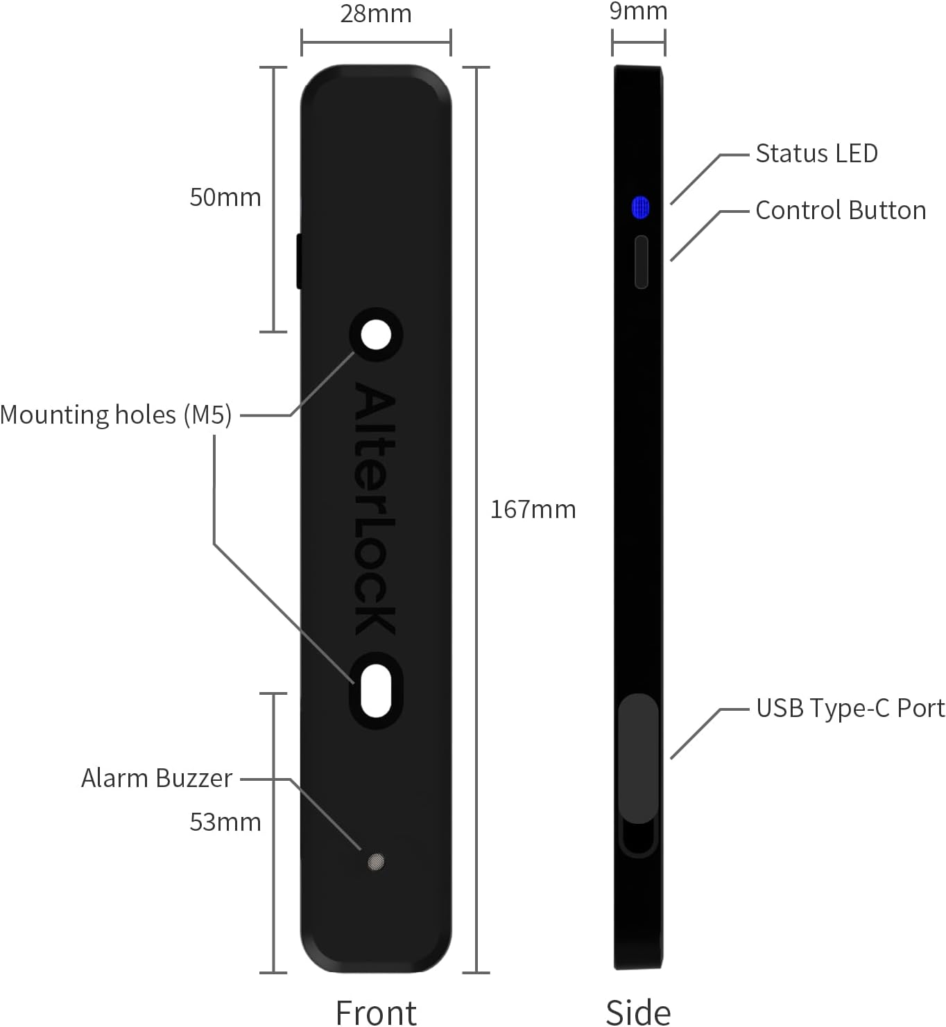 Alterlock Gen3 Anti-Theft Alarm Gps/Wi-Fi Tracking Device Bluetooth/Lte-M Communication | App-Connected Bicycle Motorcycle Vehicle|Compact and Lightweight Long Run Time Waterproof Dustproof IP66 image number 5