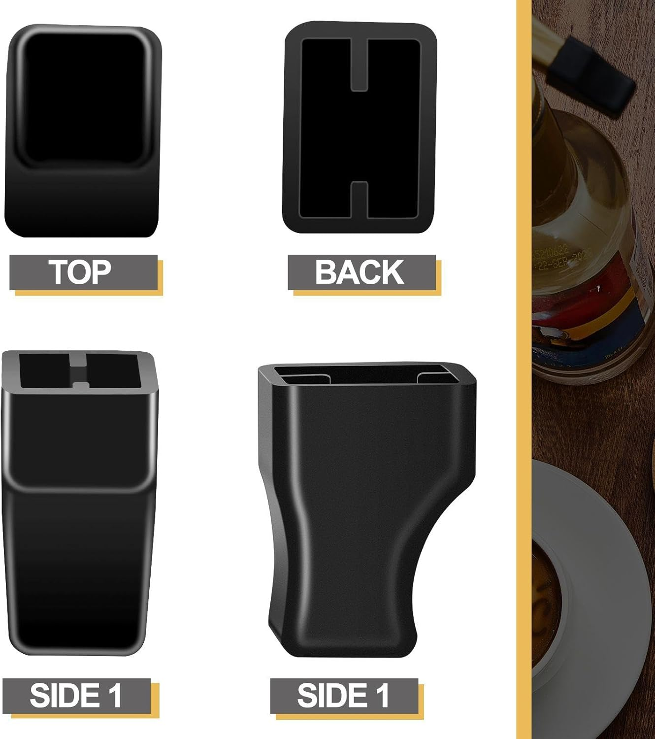 Zhehao 20 Pcs Coffee Syrup Pump Tip Cap Pourer Covers Black Rubber Caps Fits for Syrup Pump, Pour Dispenser, Oil Liquor Bottle, Keep Sugar Condiments Olive Clean Preserved image number 4