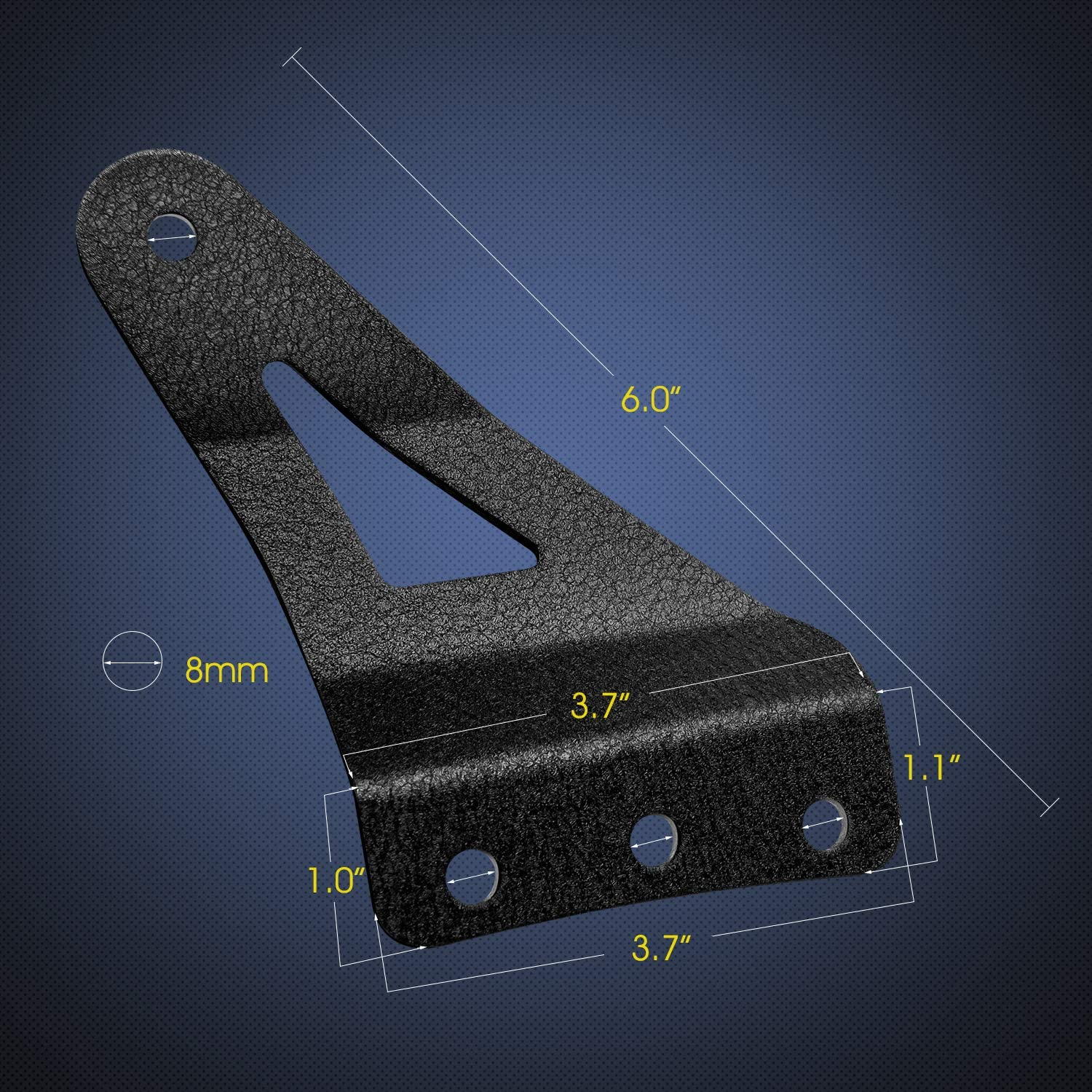 Nilight 90032B 2PCS 54&Acirc;&euro; Curved LED Light Bar Bracket at Upper Windshield Roof Cab for 99-06 Chevy Silverado Suburban Avalanche Tahoe & GMC Yukon Sierra, Black image number 5