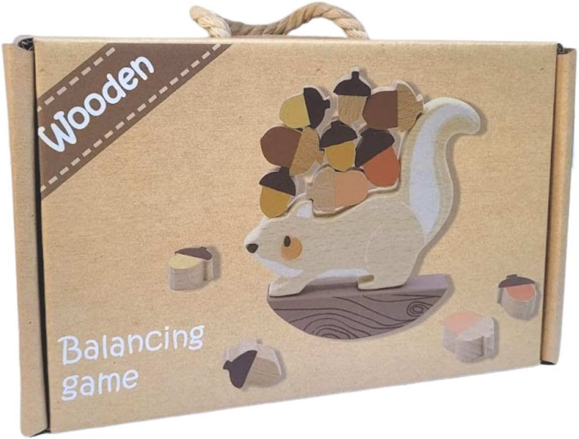 Kaper Kidz Wooden Squirrel Balancing Game - Educational Wood Toy for Kids image number 3
