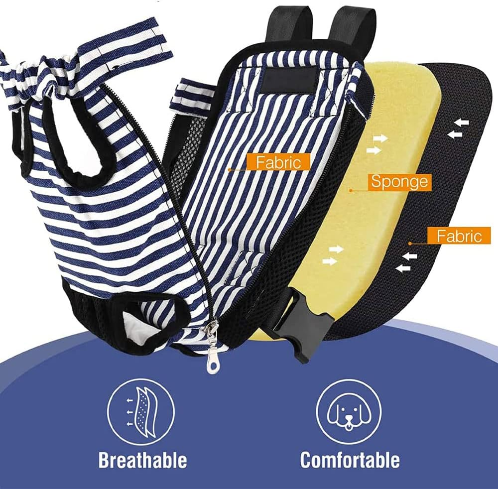 Pet Carrier Backpack, Adjustable Pet Front Cat Dog Carrier Backpack Travel Bag, Legs Out, Easy-Fit for Traveling Hiking Camping for Small Medium Dogs Cats Puppies (M) image number 4