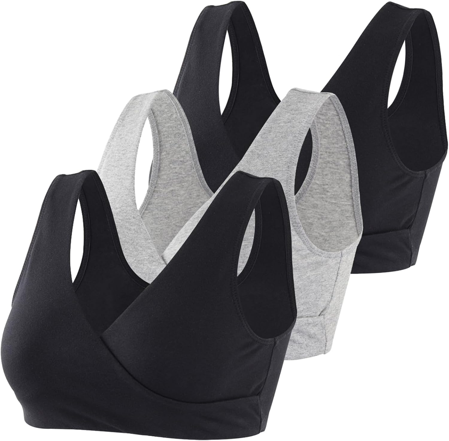 Topwhere Women'S Cotton Wireless Sleep Bra for Nursing and Maternity