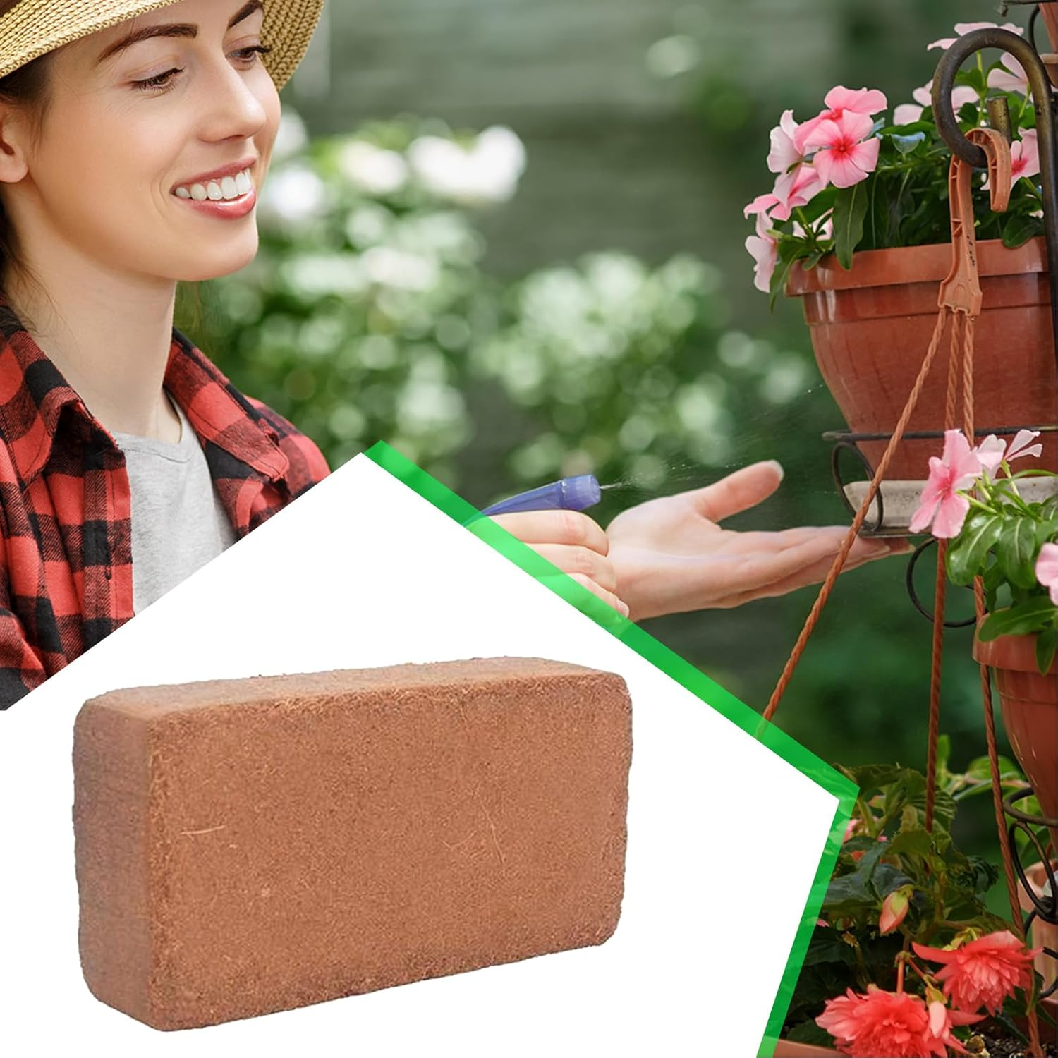 Coco Brick - Coco Peat | Ph-Balanced Supplies Potting Flower Soil for Indoor Outdoor Gardening Vegetables Houseplants image number 2