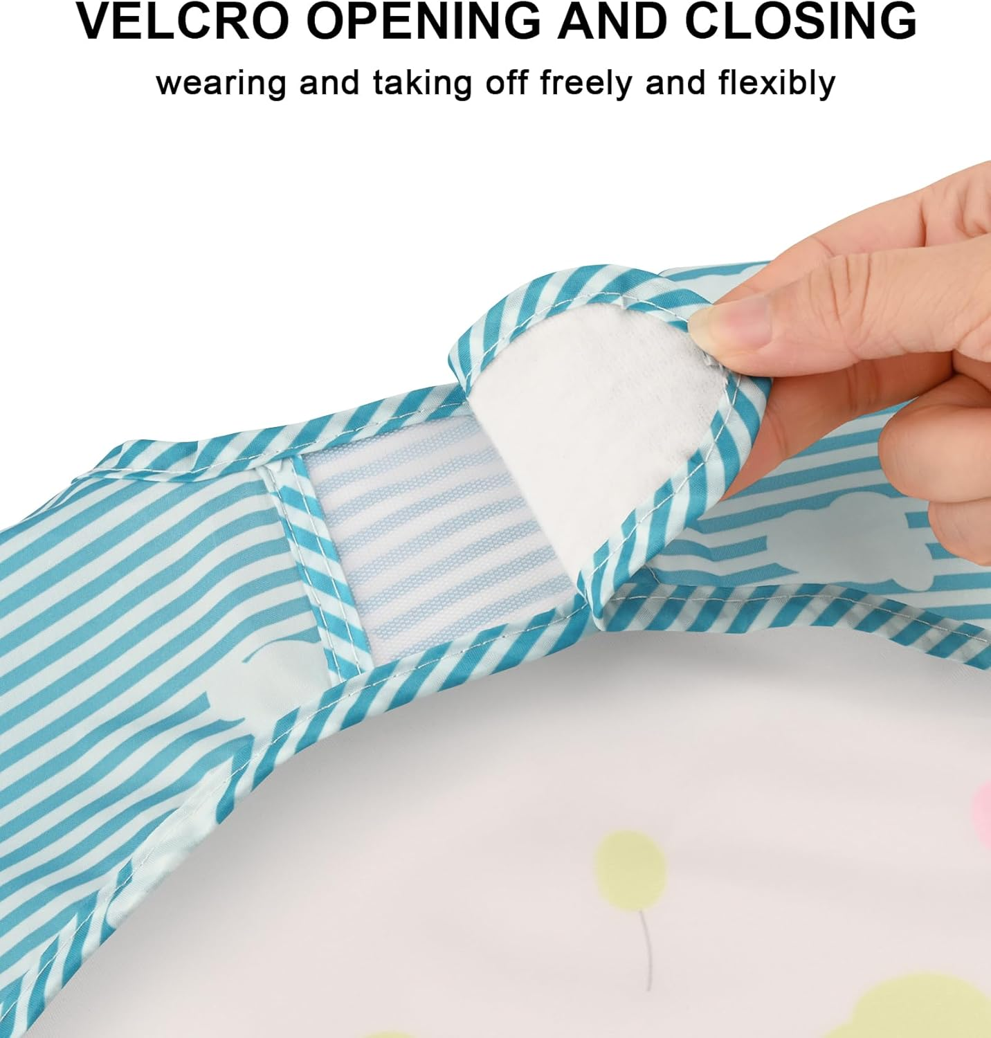 Vancle Baby Bibs with Sleeves, Waterproof Long Sleeve Bib Unisex Feeding Bibs Apron for Infant Toddler image number 1
