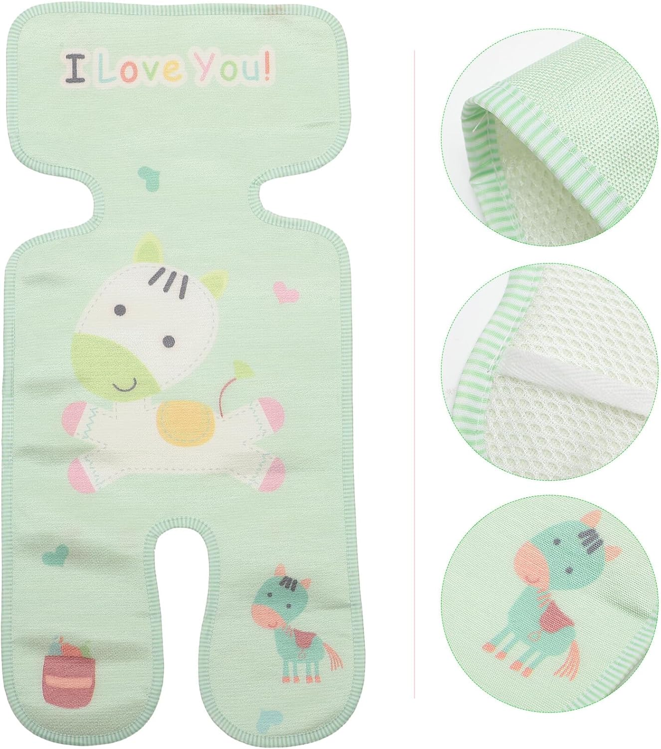 Stroller Cooling Pad Ice Silk Seat Mat Breathable Soft Liner for Newborns and Boy Girl Travel Essentials Pram Cooling Mat image number 5