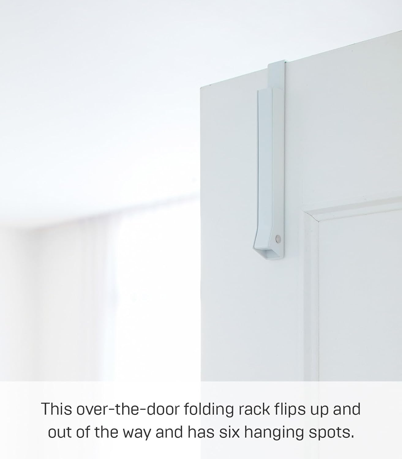 YAMAZAKI 'Smart' 7161 Collapsible Door Hook, White, for Doors up to 3.6 Cm Depth, Door Hanger image number 6