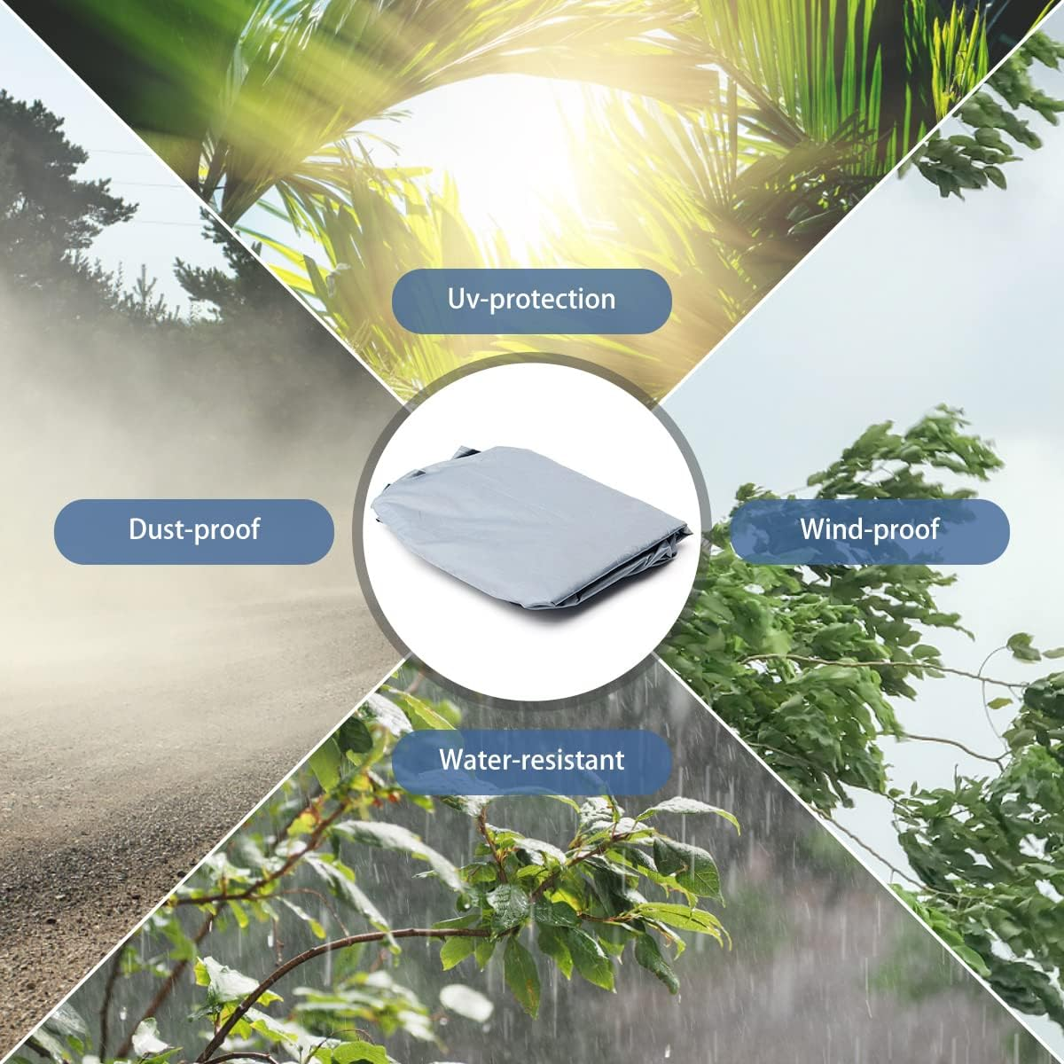 Caravan Hitch Cover Universal Trailer Jack Cover Waterproof Dust-Proof Tow Hitch Protection Cover Breathable Heavy-Duty Tow Hitch Cover for Caravans Motorhomes Trailer(Grey) image number 2