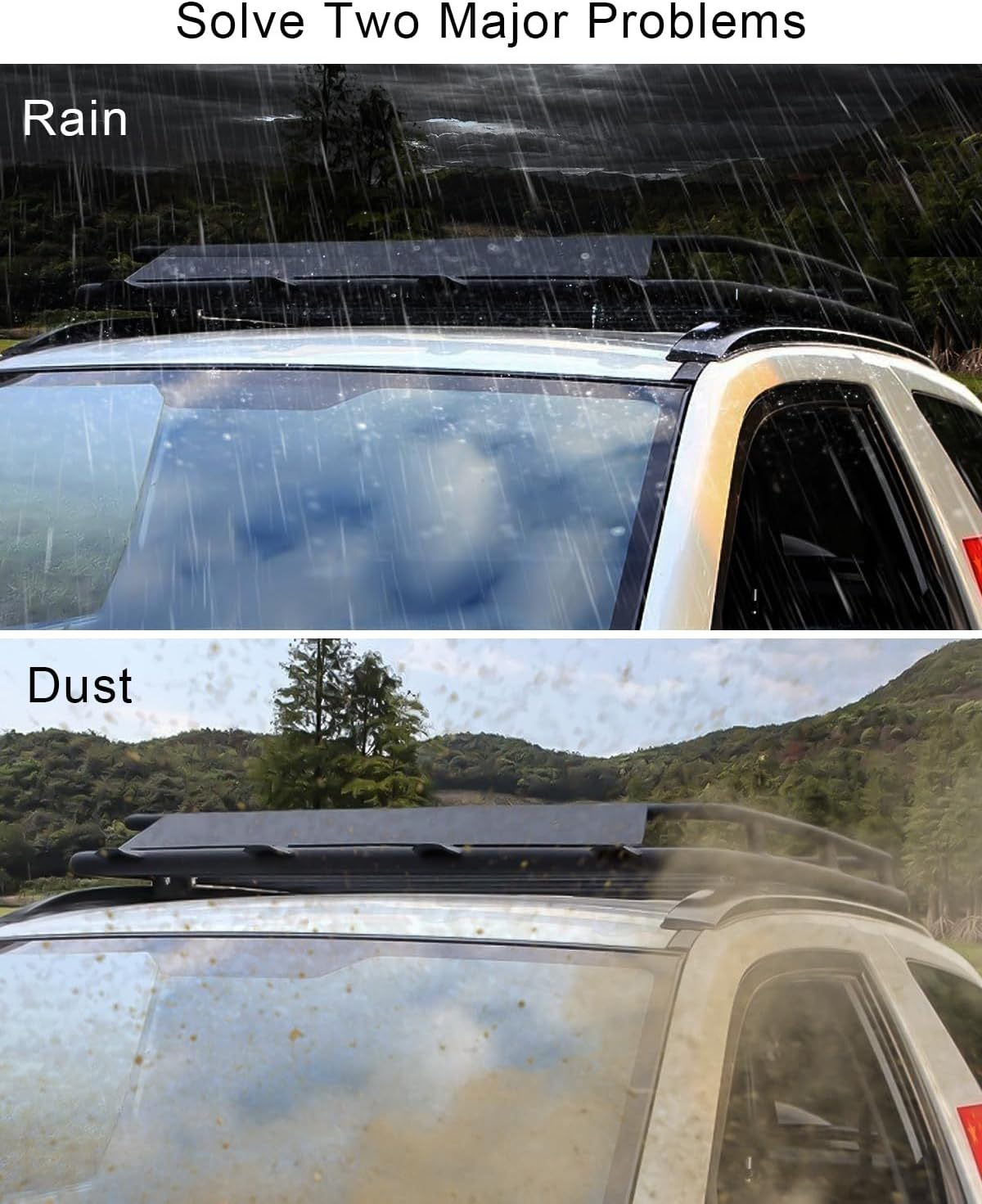 Roof Rack Cap Compatible with Suzuki Grand Vitara 2006-2015, Roof Luggage Protection Cover Replace 78225-65J10-5PK 78215-65J10-5PK, Front Left and Right, 1Pair image number 6