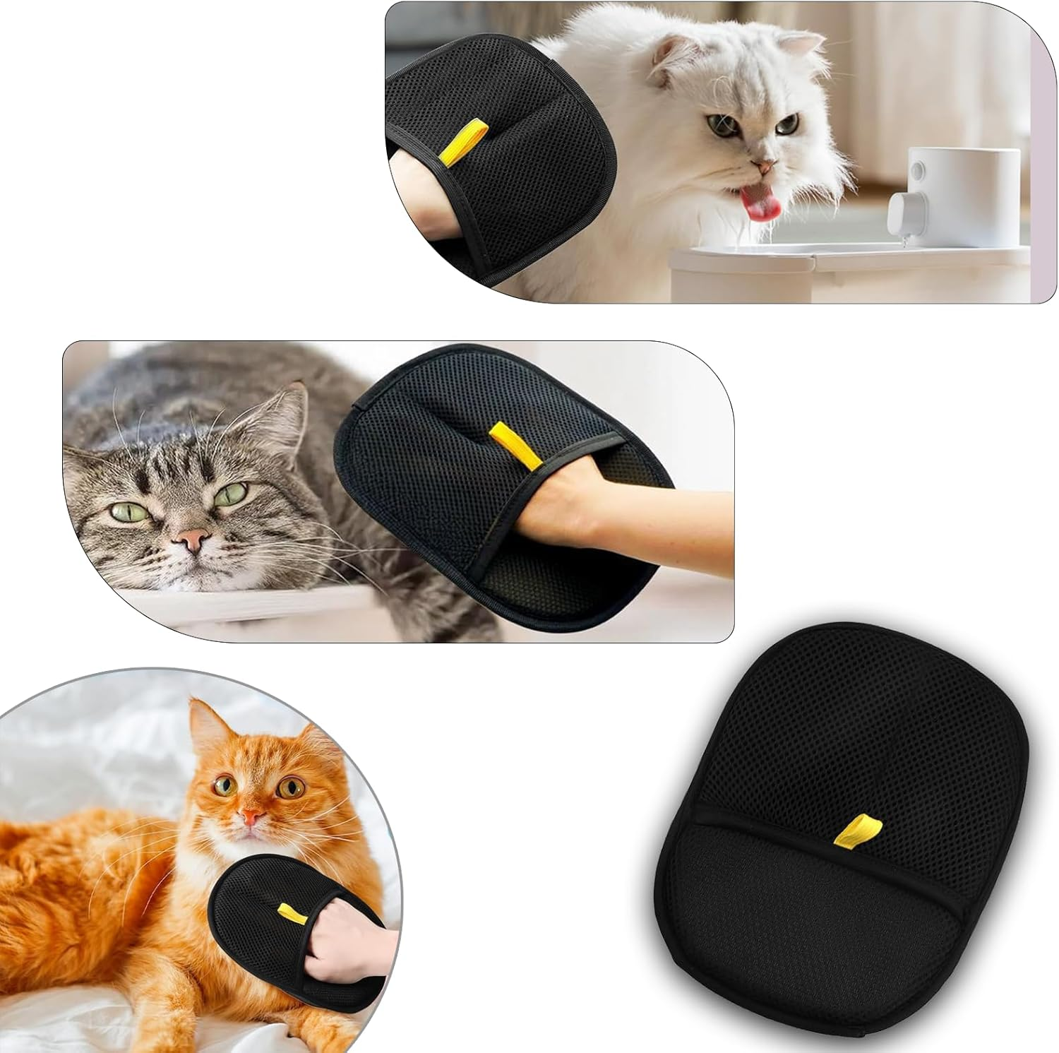 ONBPIY Pet Hair Removal Glove 2025 - Double Sided Reusable Cat Dog Grooming Mitt, Magic Brush Pet Hair Remover, anti Static Fur Catch Glove for Sofa, Car & Home Cleaning (1PCS) image number 4