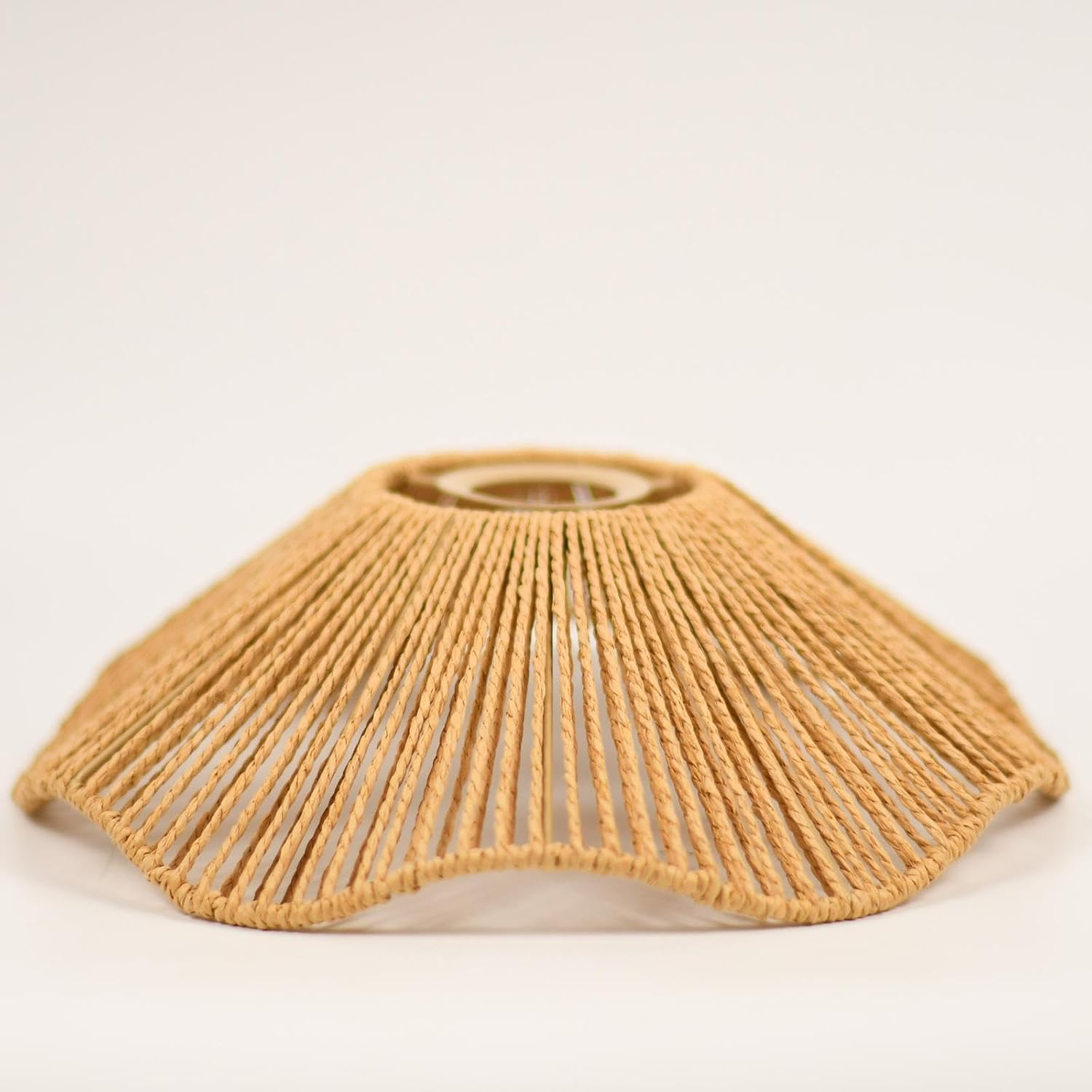 ＡＷＨＡＯ Woven Lamp Shade, Pendant Light Shade,Chandelier Covers Shades,Ceiling Lantern Cover, for Table Lamp, Yellow image number 6