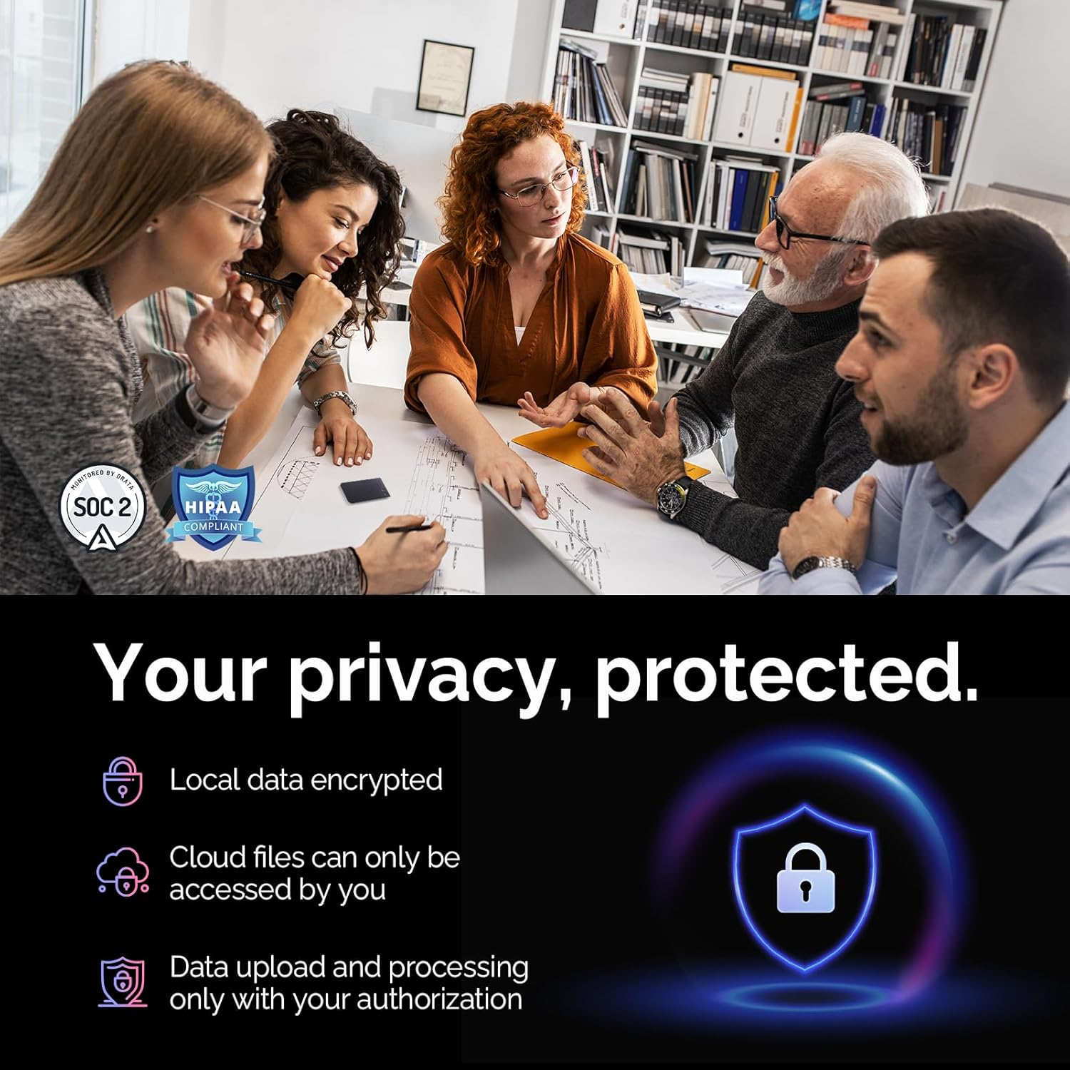 AI Voice Recorder, PLAUD Note AI Note Taking Device, Transcribe & Summarize, Support 112 Languages, 64GB Navy Blue Digital Audio Recorder for Lectures, Meetings, Calls, with Magnetic Dark Blue Case image number 6